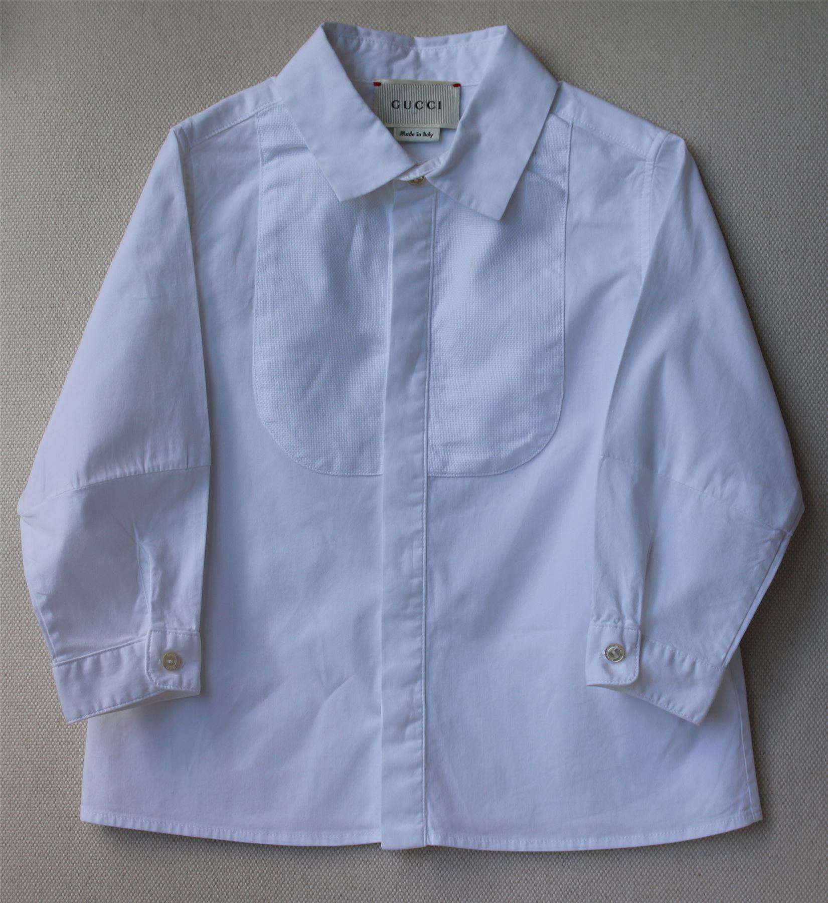 GUCCI BABY BOYS WHITE TUXEDO SHIRT 18-24 MONTHS - Image 2