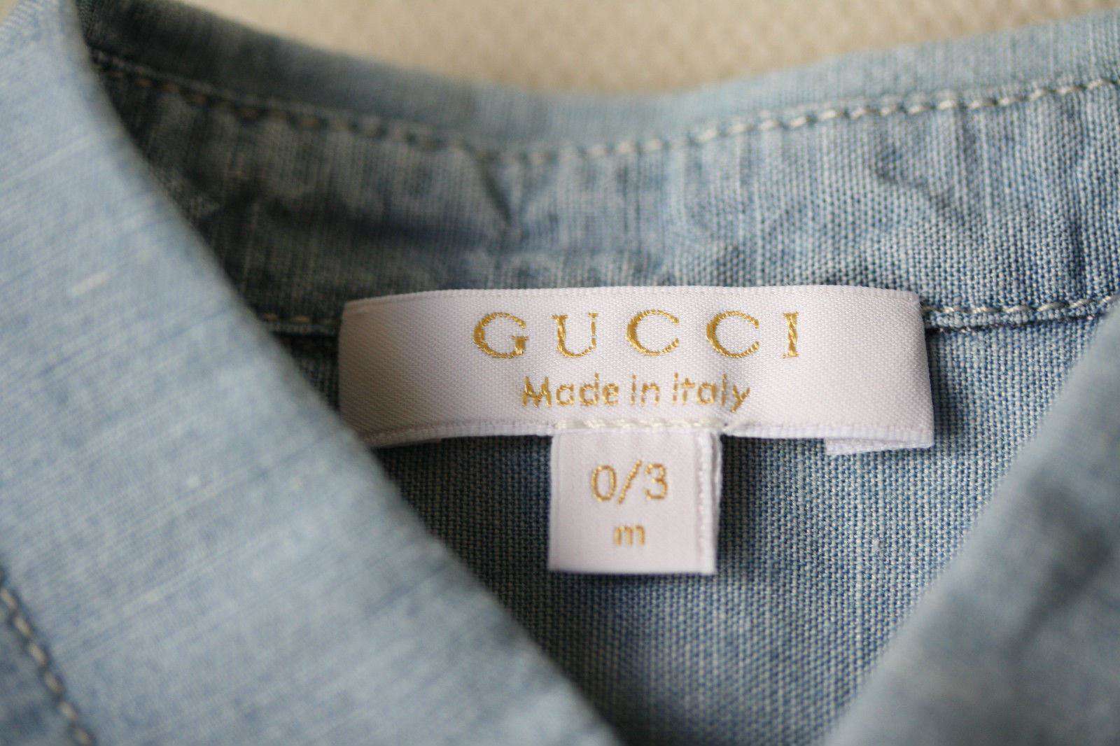 GUCCI BABY DENIM SHIRT 0-3 MONTHS - Image 5