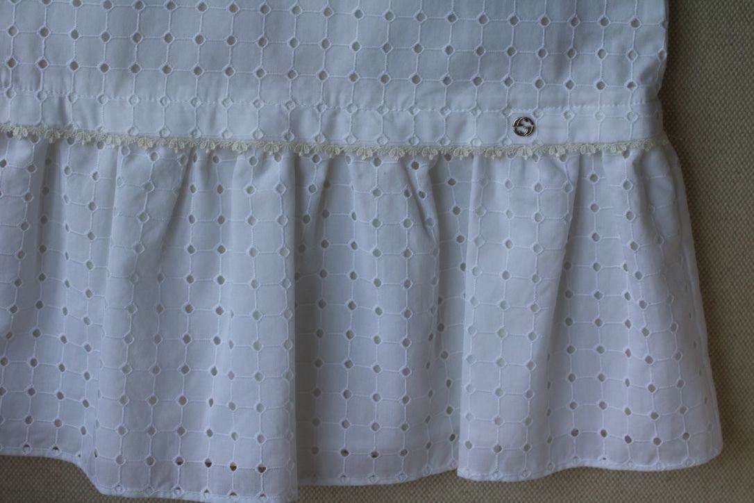 GUCCI BABY GIRLS BRODERIE ANGLAISE DRESS 24 MONTHS - Image 7