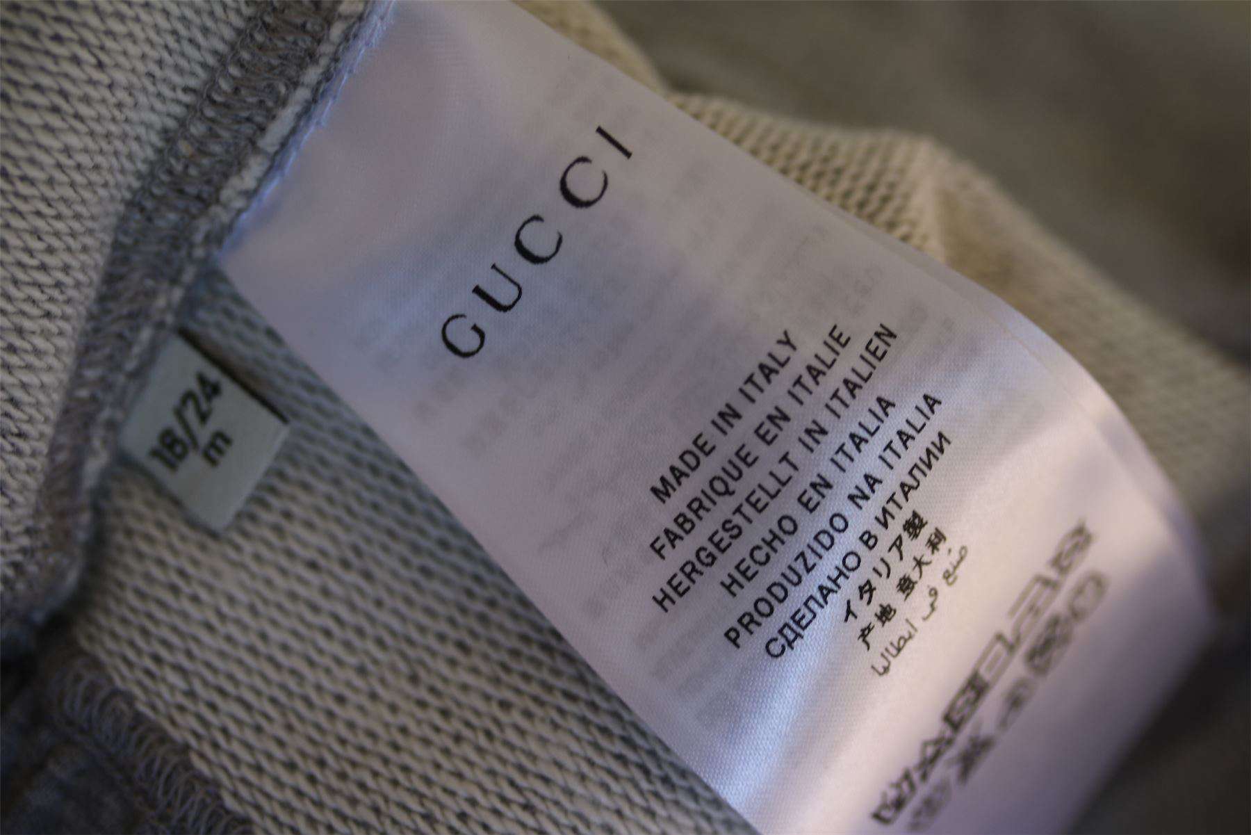 GUCCI BABY GIRLS GREY JOGGERS 18-24 MONTHS - Image 4