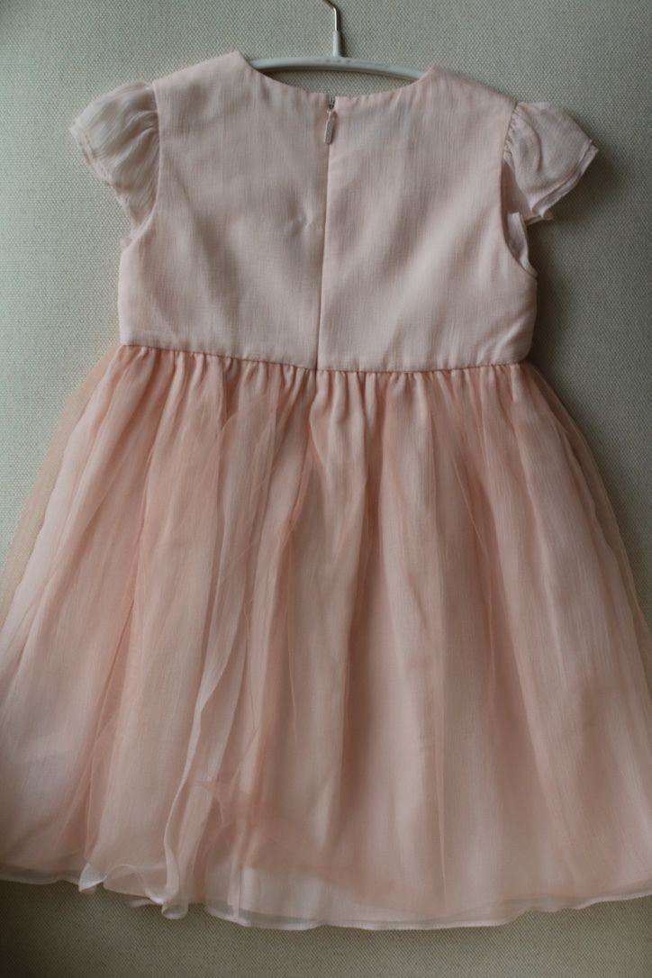 GUCCI BABY GIRLS PINK STRAWBERRY SILK TULLE DRESS 36 MONTHS - Image 3