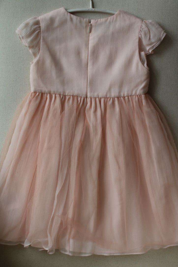 GUCCI BABY GIRLS PINK STRAWBERRY SILK TULLE DRESS 36 MONTHS - Image 5