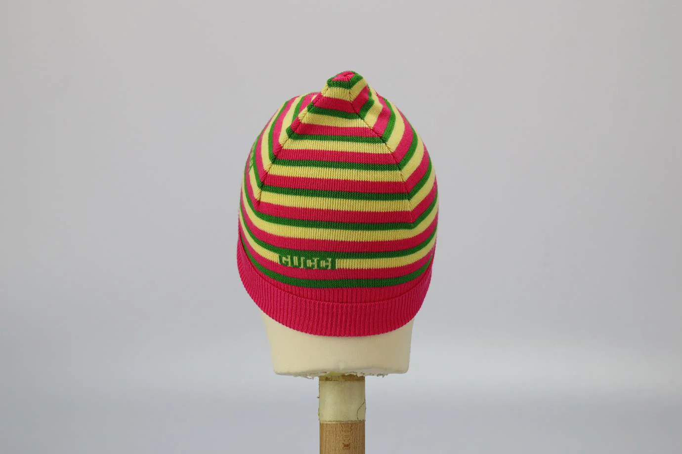 GUCCI BABY GIRLS STRIPED WOOL BEANIE LARGE - Image 5