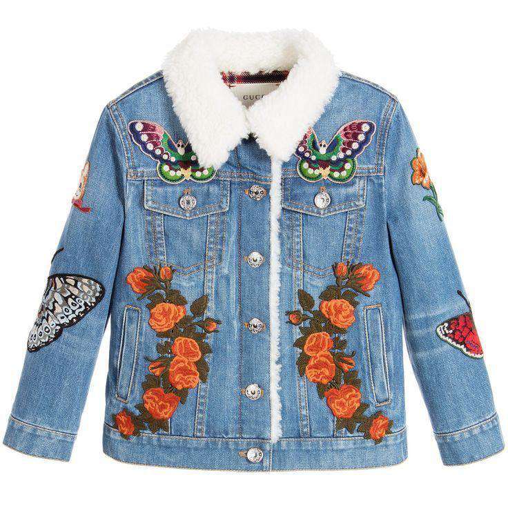 GUCCI BABY PINK GIRLS DENIM JACKET 4 YEARS - Image 2