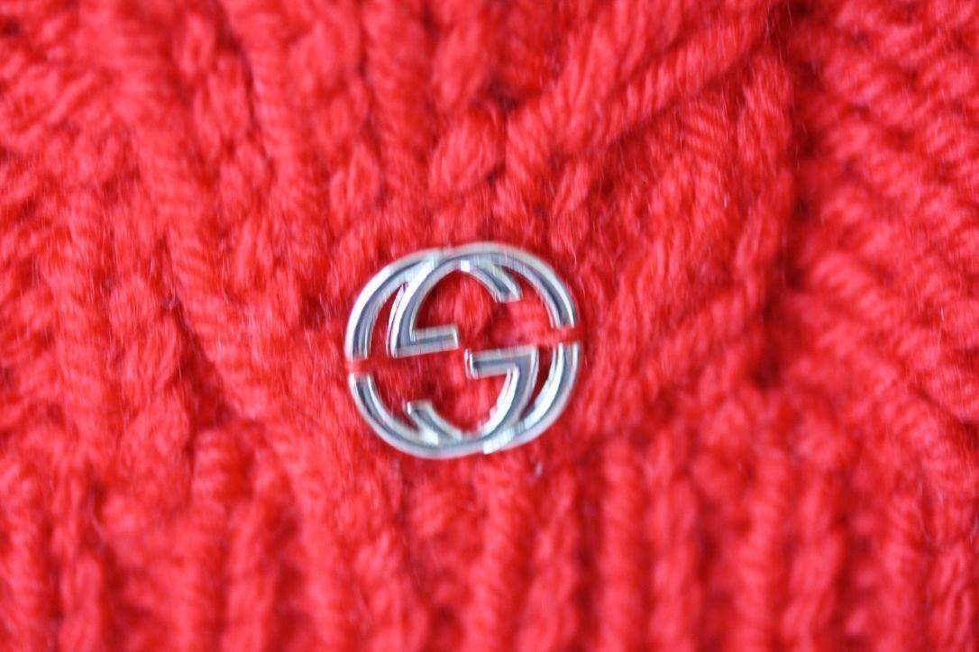 GUCCI BABY RED MERINO CABLE KNIT SWEATER 9-12 MONTHS - Image 5