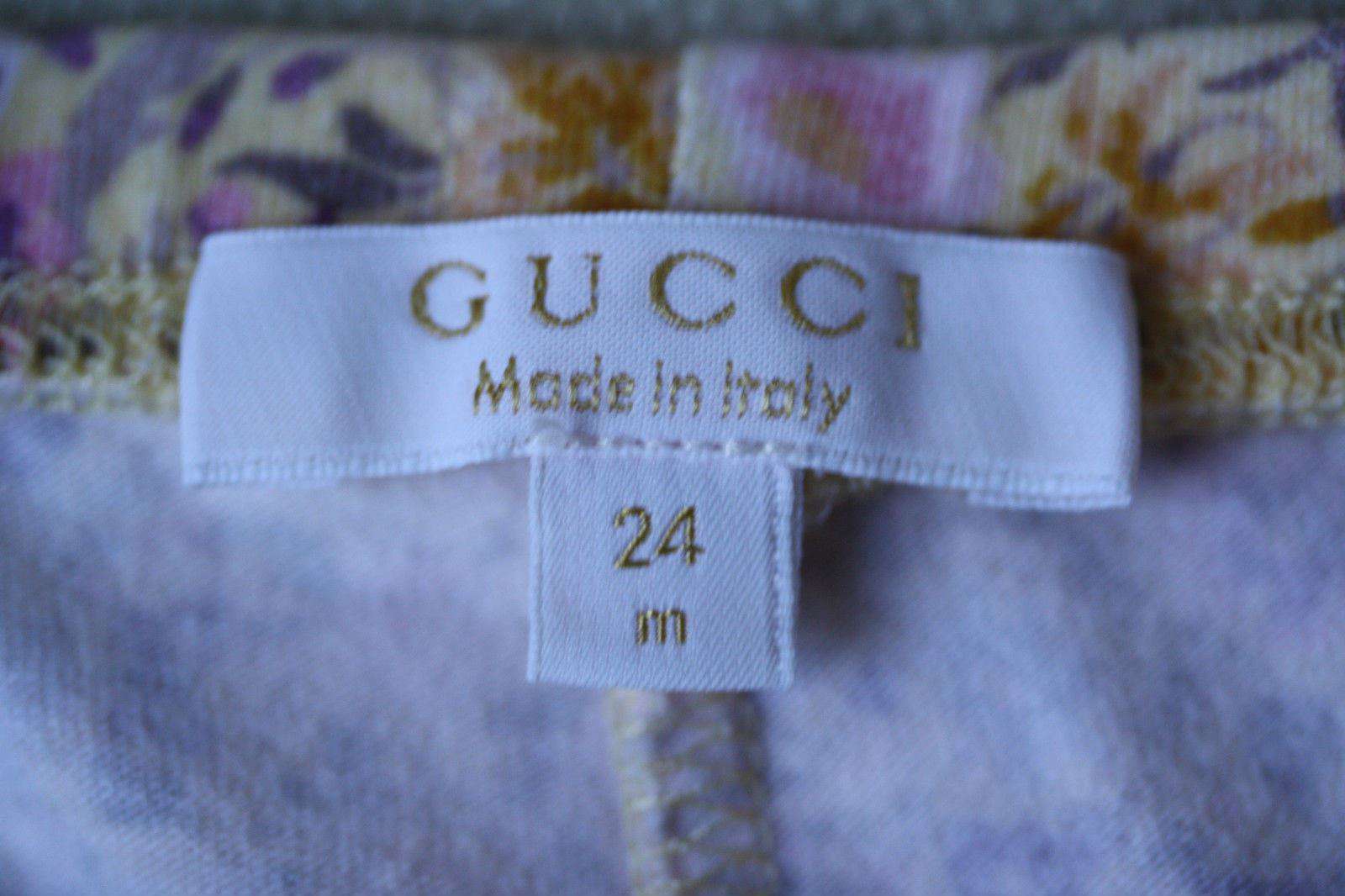 GUCCI BABY YELLOW FLORAL LEGGINGS 2 YEARS - Image 4