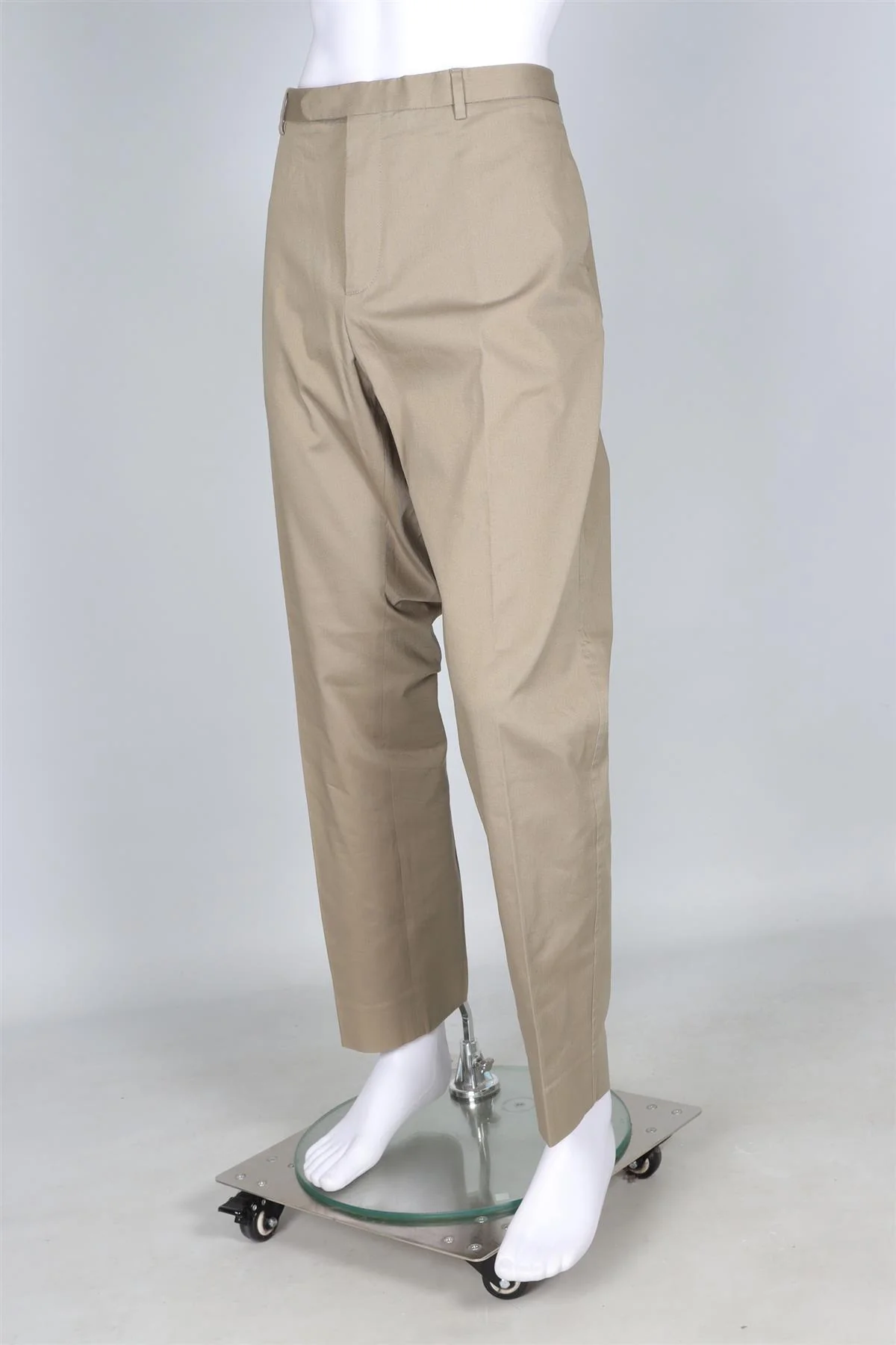 GUCCI BEIGE MEN'S COTTON STRAIGHT LEG TROUSERS IT 60 UK/US 46 - Image 3
