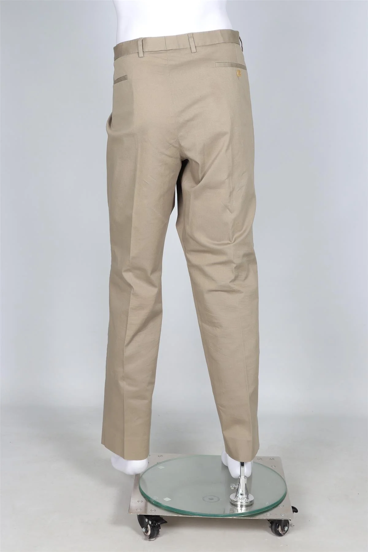 GUCCI BEIGE MEN'S COTTON STRAIGHT LEG TROUSERS IT 60 UK/US 46 - Image 4