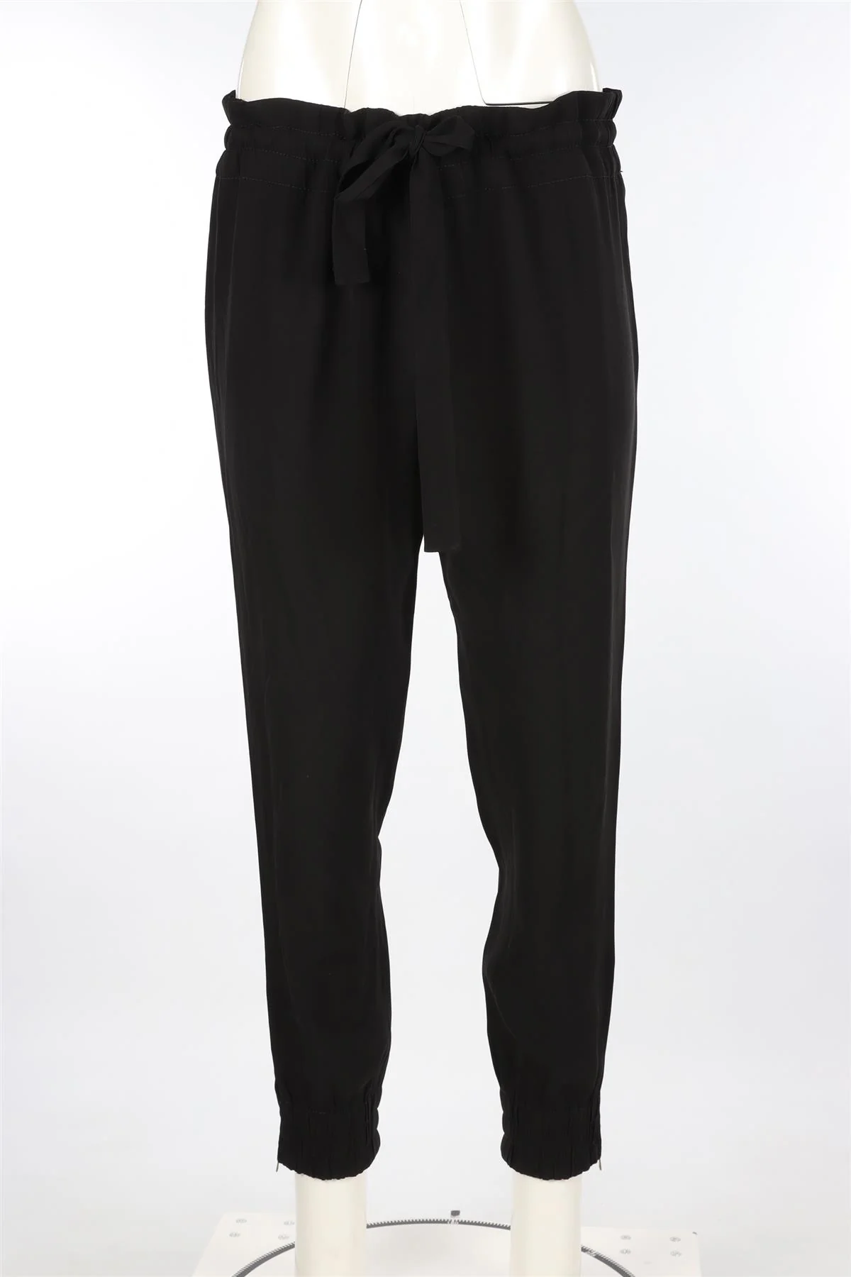 GUCCI BLACK CREPE TAPERED PANTS IT 38 UK 6 - Image 2