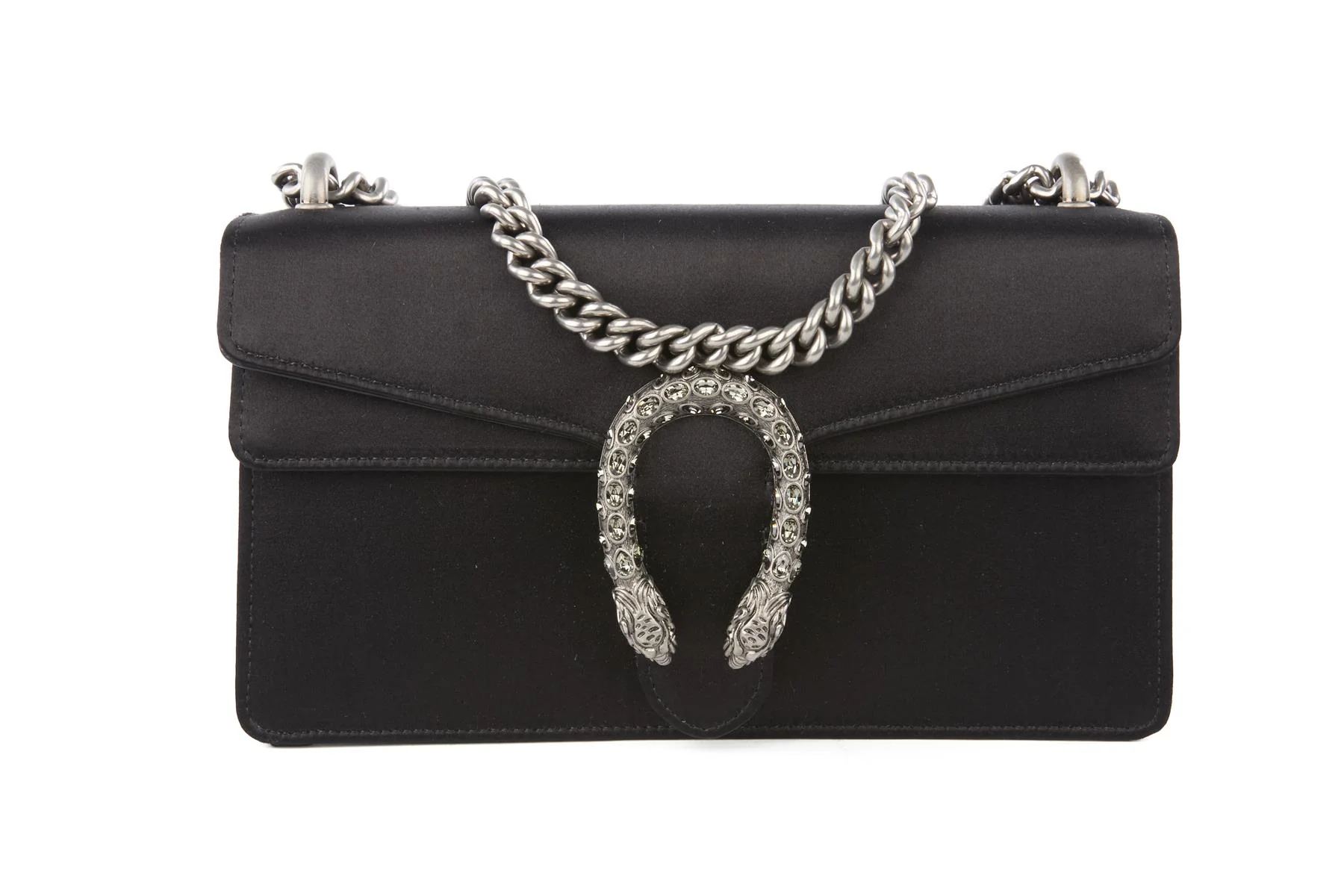 GUCCI BLACK DIONYSUS SMALL SATIN SHOULDER BAG - Image 2