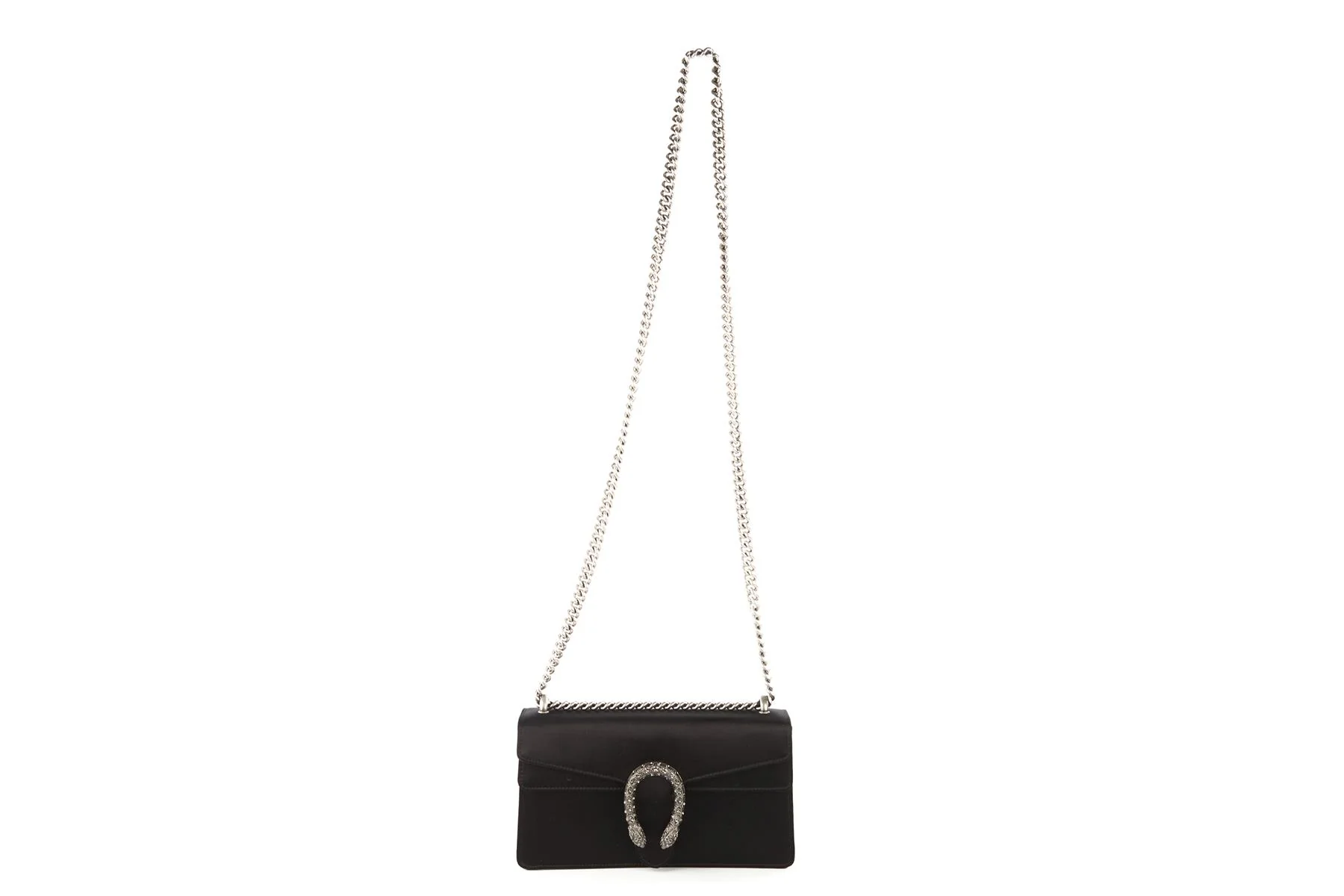 GUCCI BLACK DIONYSUS SMALL SATIN SHOULDER BAG - Image 3