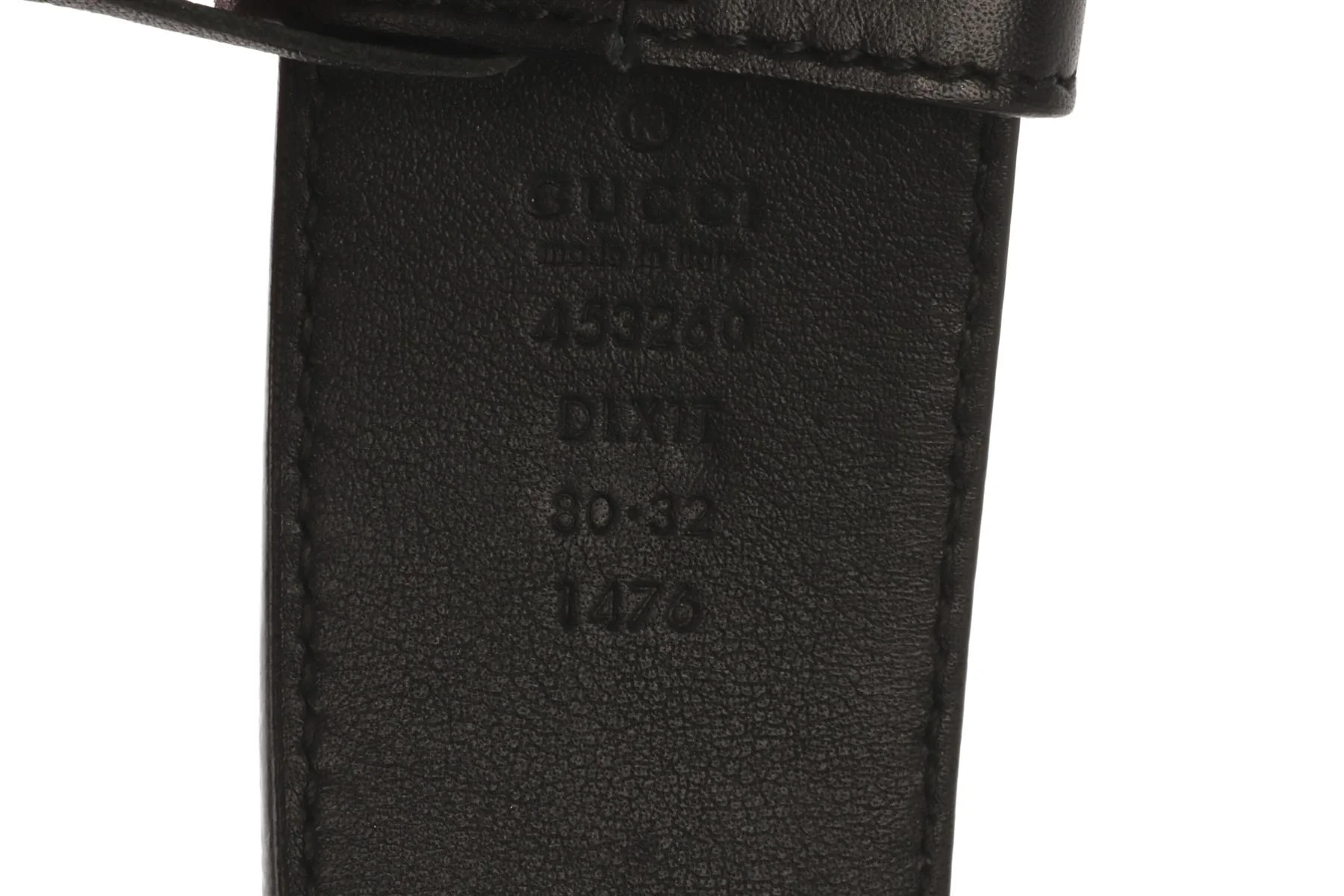GUCCI BLACK GG LEATHER WAIST BELT 80CM - Image 6