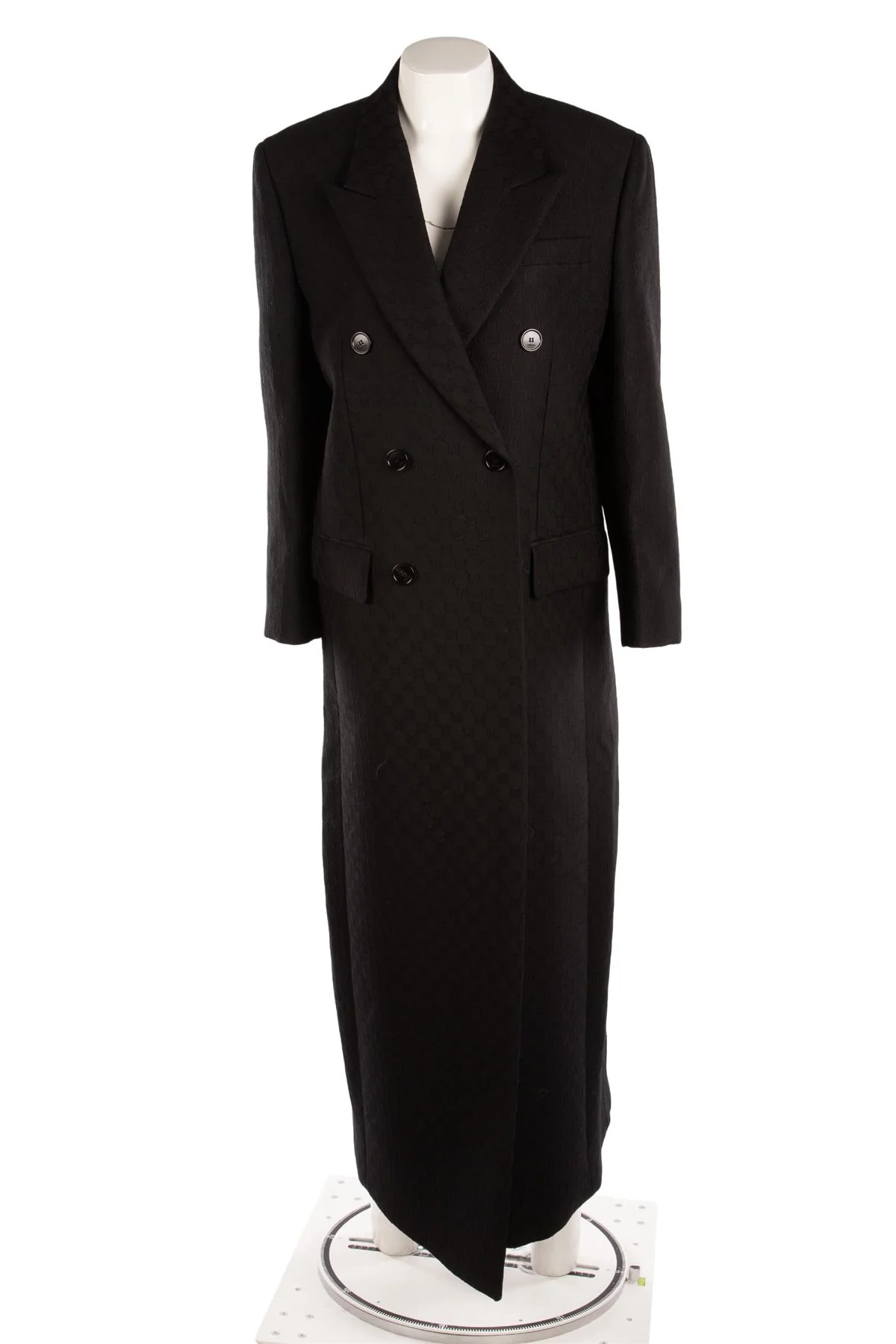 GUCCI BLACK GG WOOL COAT IT 40 UK 8 - Image 2