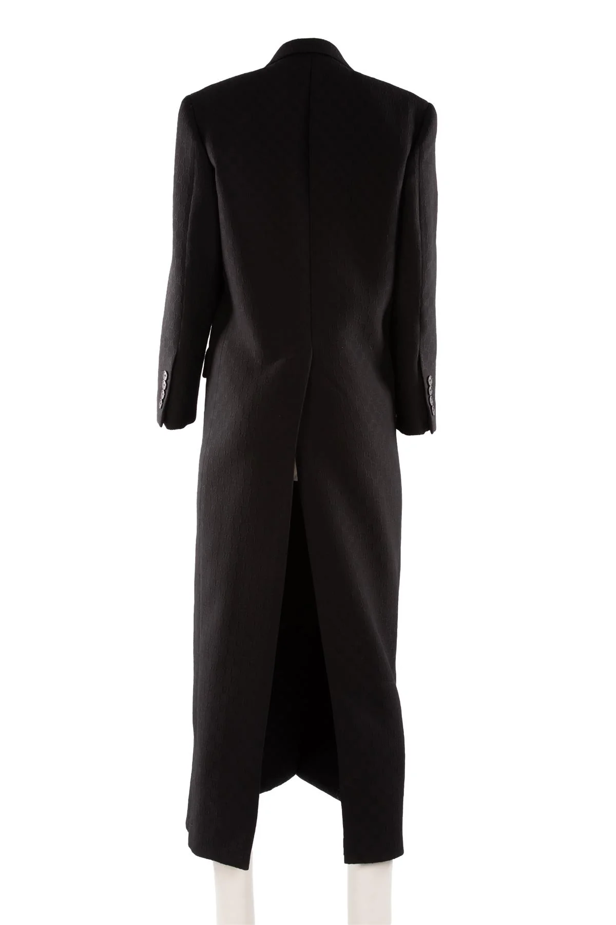 GUCCI BLACK GG WOOL COAT IT 40 UK 8 - Image 4