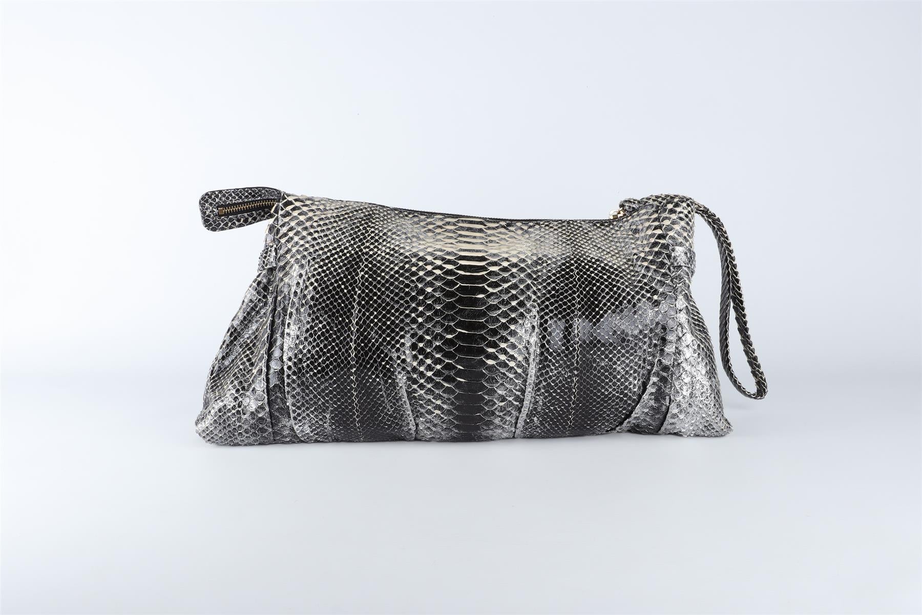 GUCCI BLACK HYSTERIA PYTHON CLUTCH - Image 6