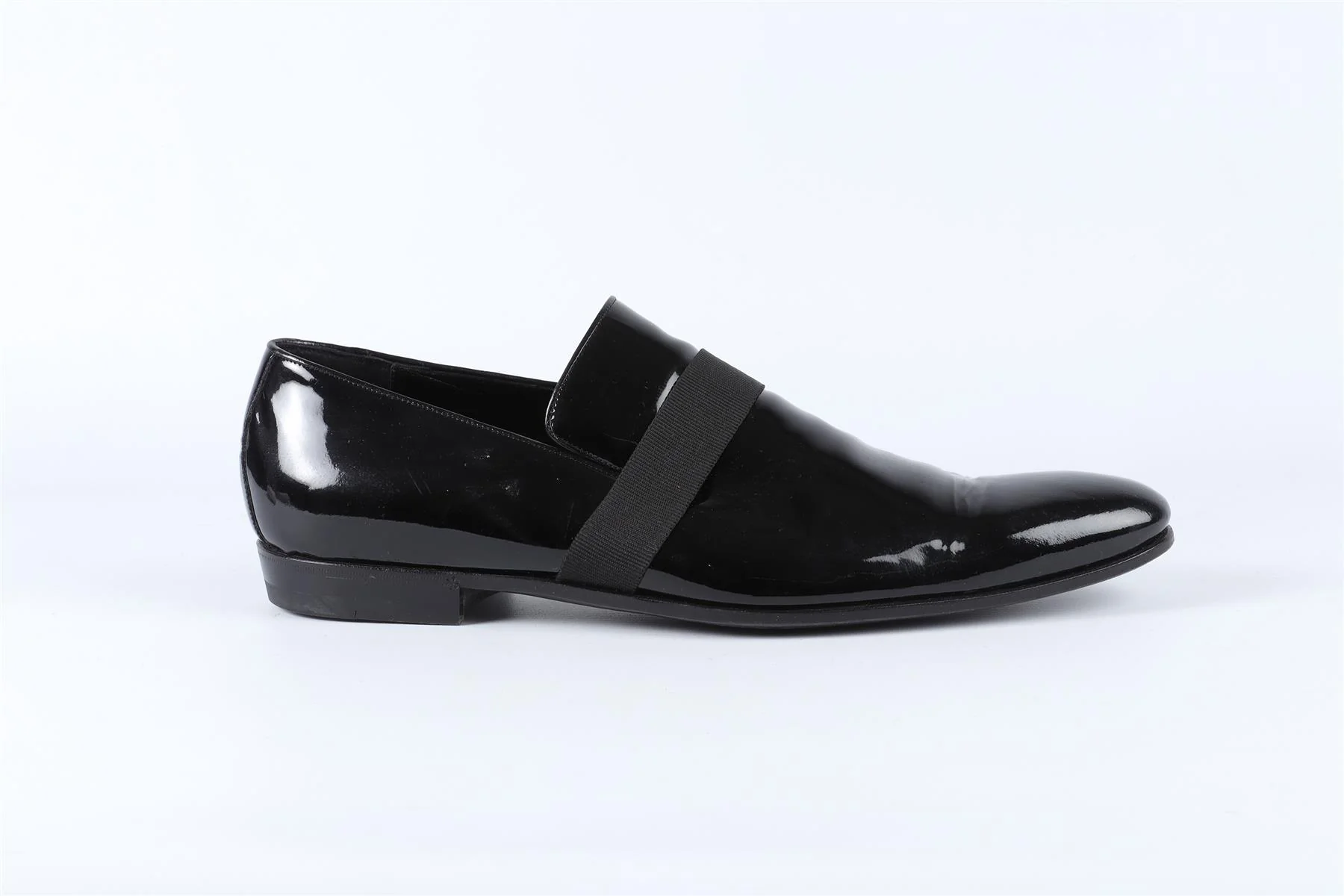 GUCCI BLACK MEN'S PATENT LEATHER LOAFERS UK 9 EU 43 US 10 - Image 2