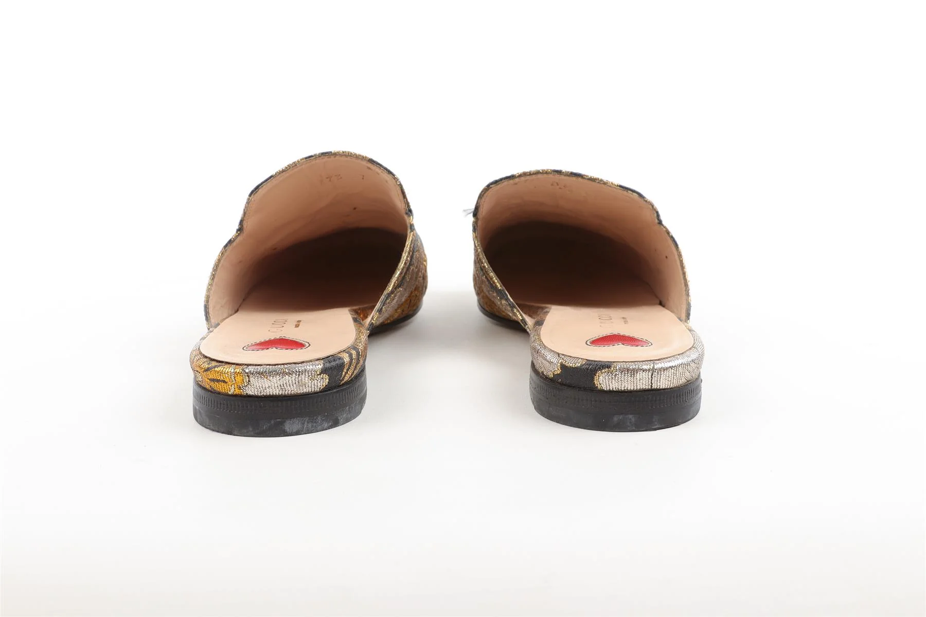 GUCCI BLACK PRINCETOWN FABRIC SLIPPERS EU 37 UK 4 US 7 - Image 5