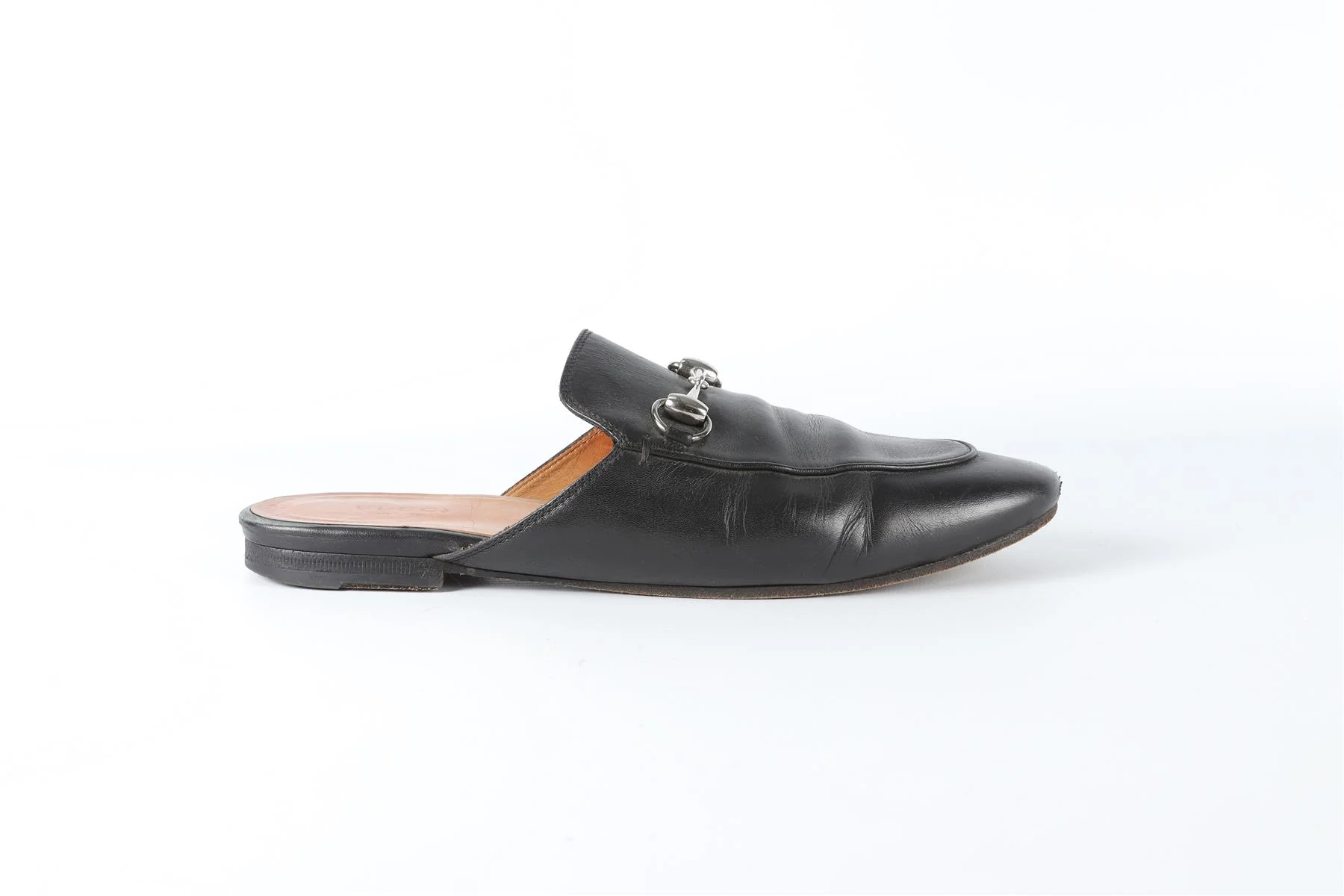 GUCCI BLACK PRINCETOWN LEATHER SLIPPERS EU 38.5 UK 5.5 US 8.5 - Image 2