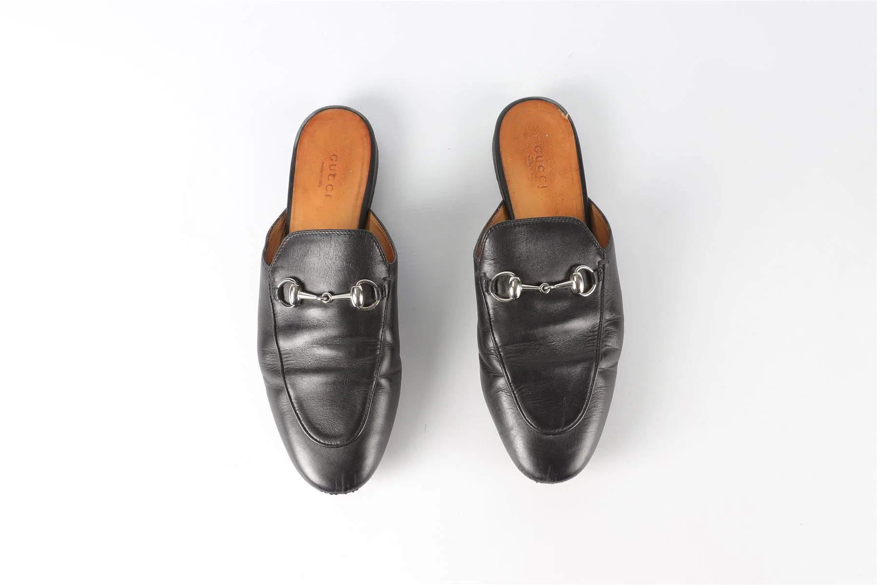 GUCCI BLACK PRINCETOWN LEATHER SLIPPERS EU 38.5 UK 5.5 US 8.5 - Image 3