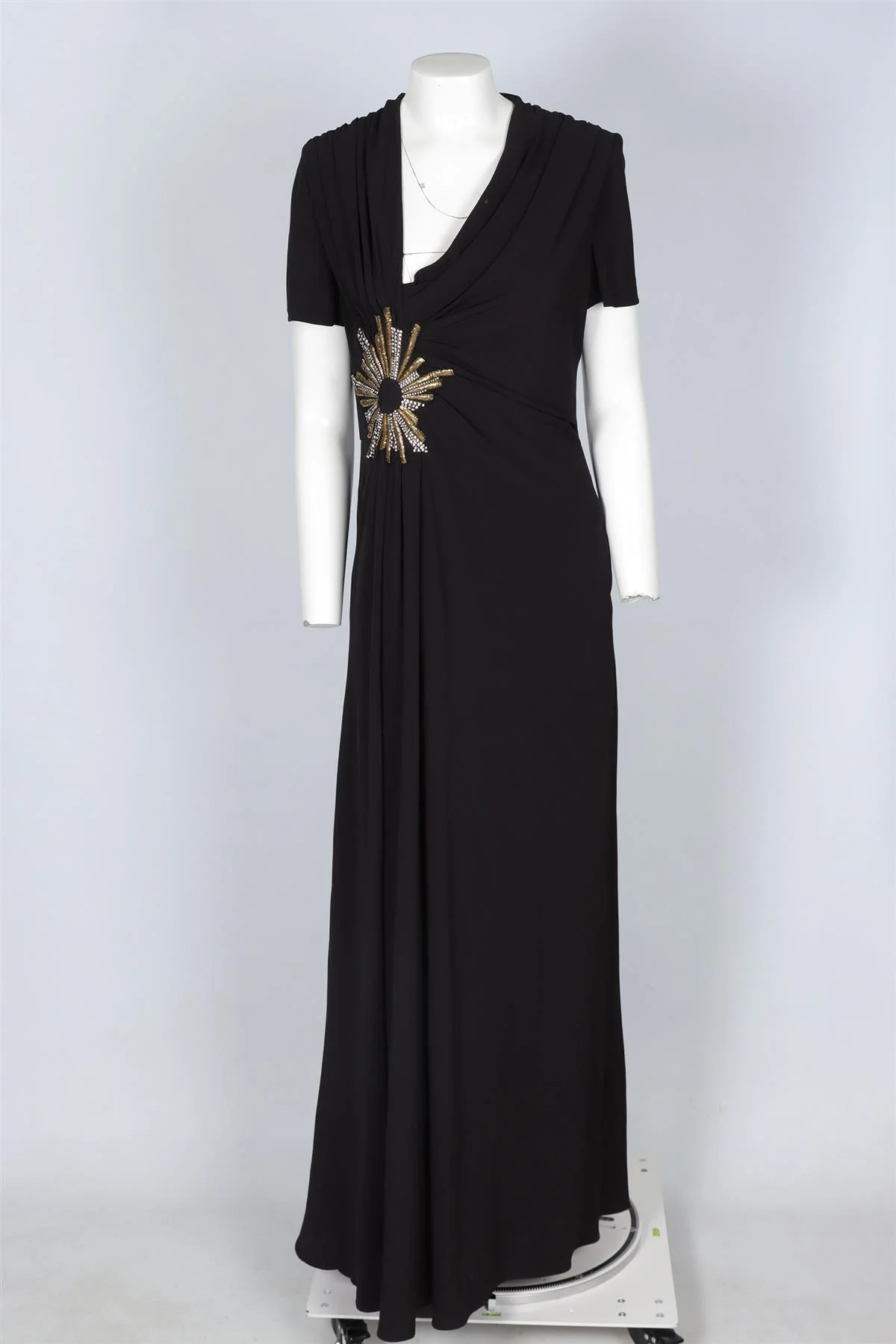 GUCCI BLACK SILK GOWN IT 44 UK 12 - Image 2