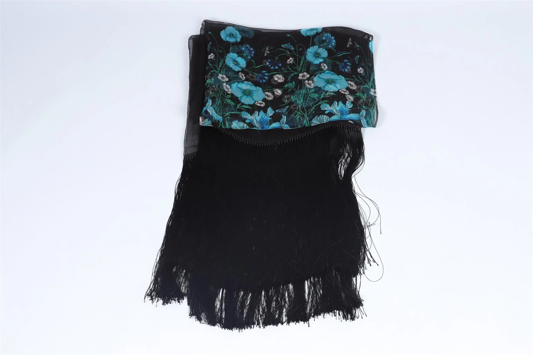 GUCCI BLACK SILK SCARF - Image 4