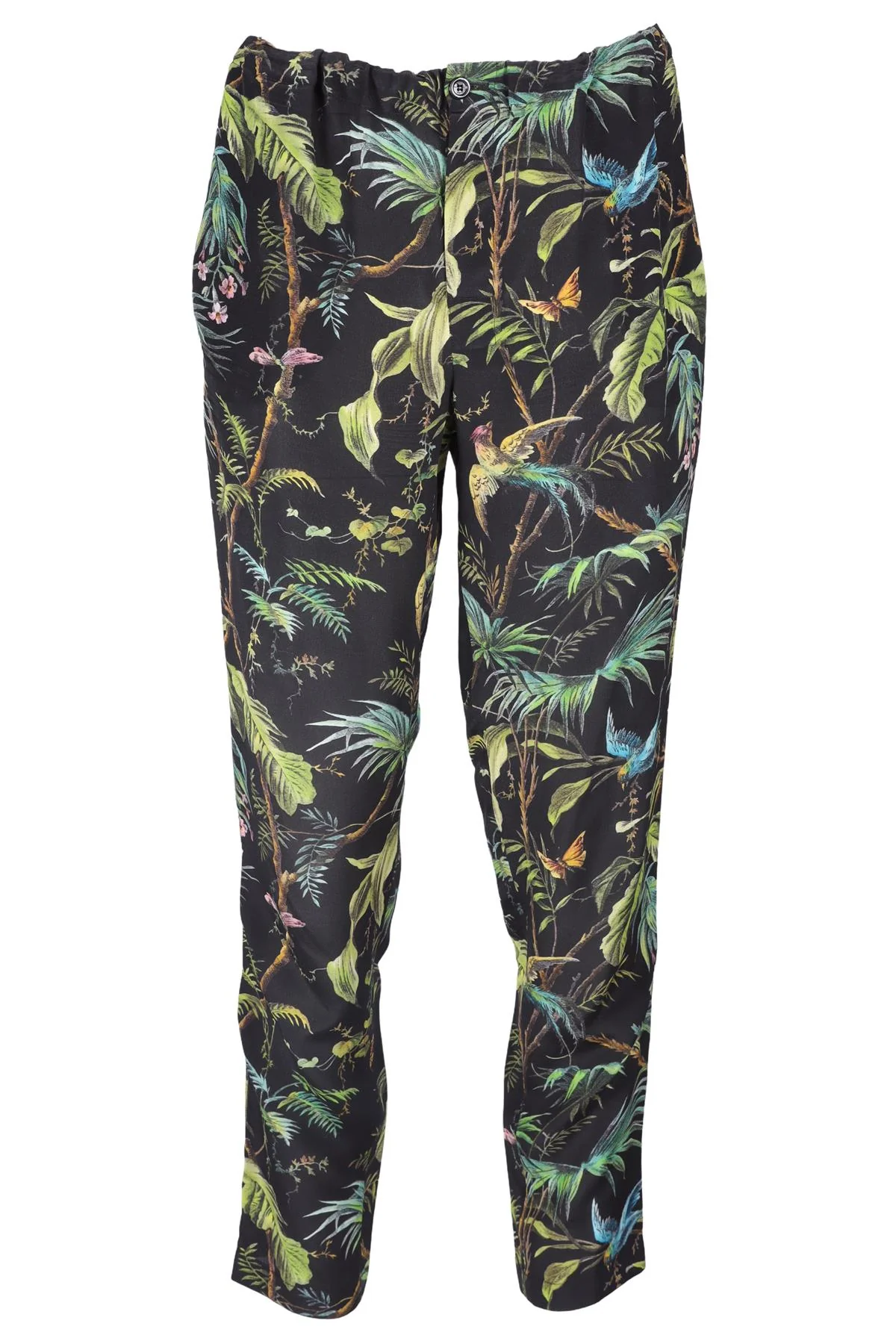 GUCCI BLACK SILK STRAIGHT LEG PANTS IT 46 UK 14