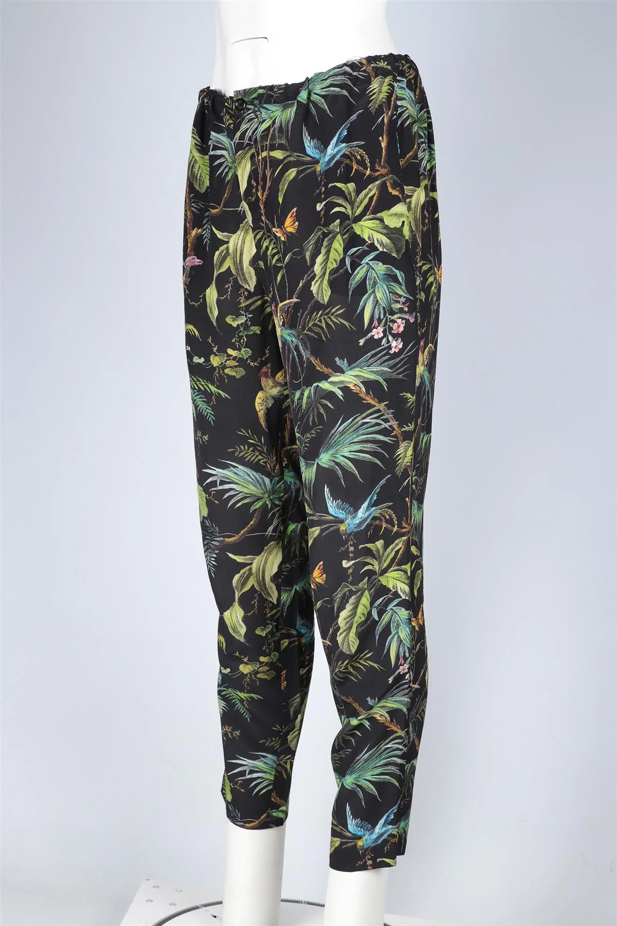 GUCCI BLACK SILK STRAIGHT LEG PANTS IT 46 UK 14 - Image 3