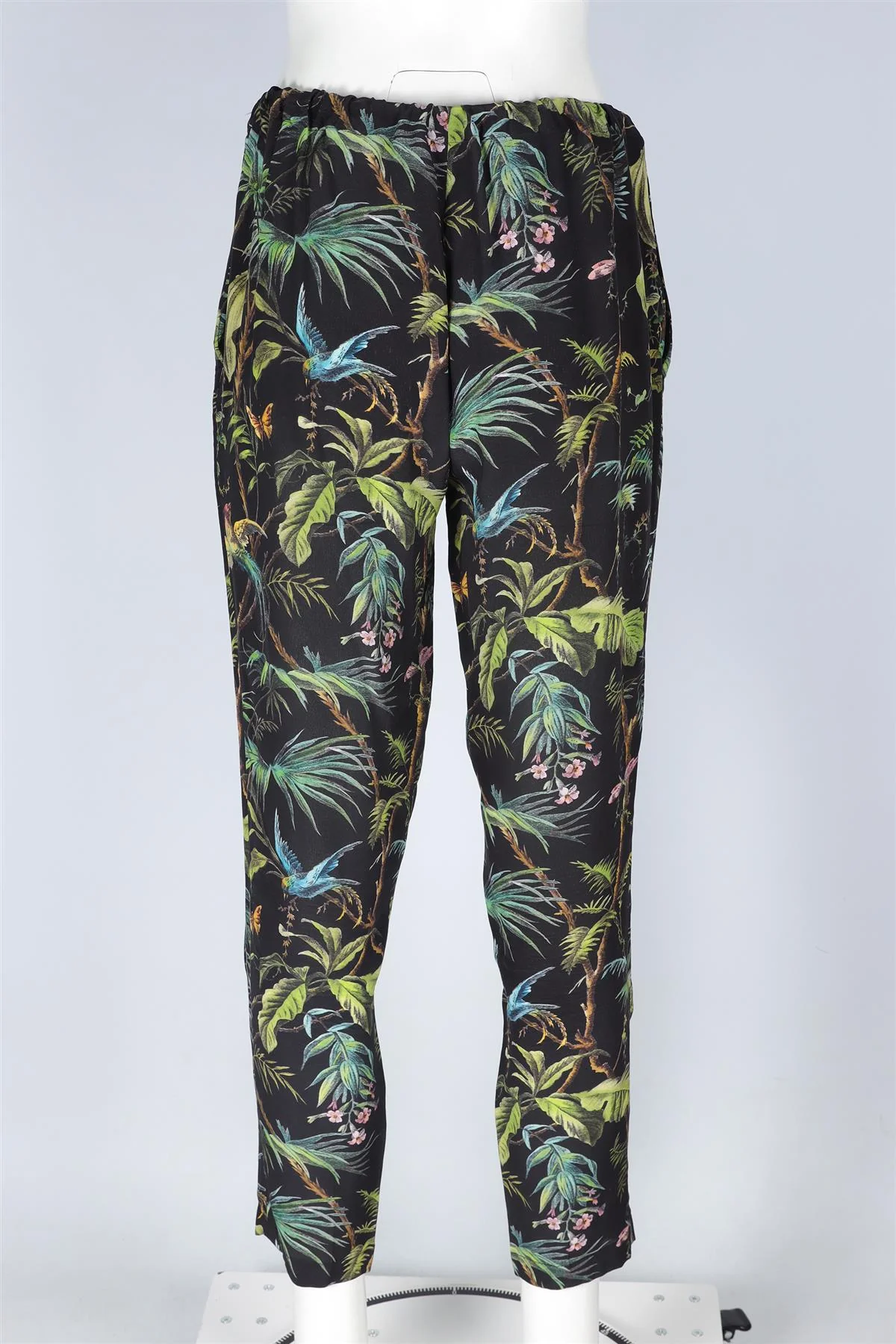 GUCCI BLACK SILK STRAIGHT LEG PANTS IT 46 UK 14 - Image 4