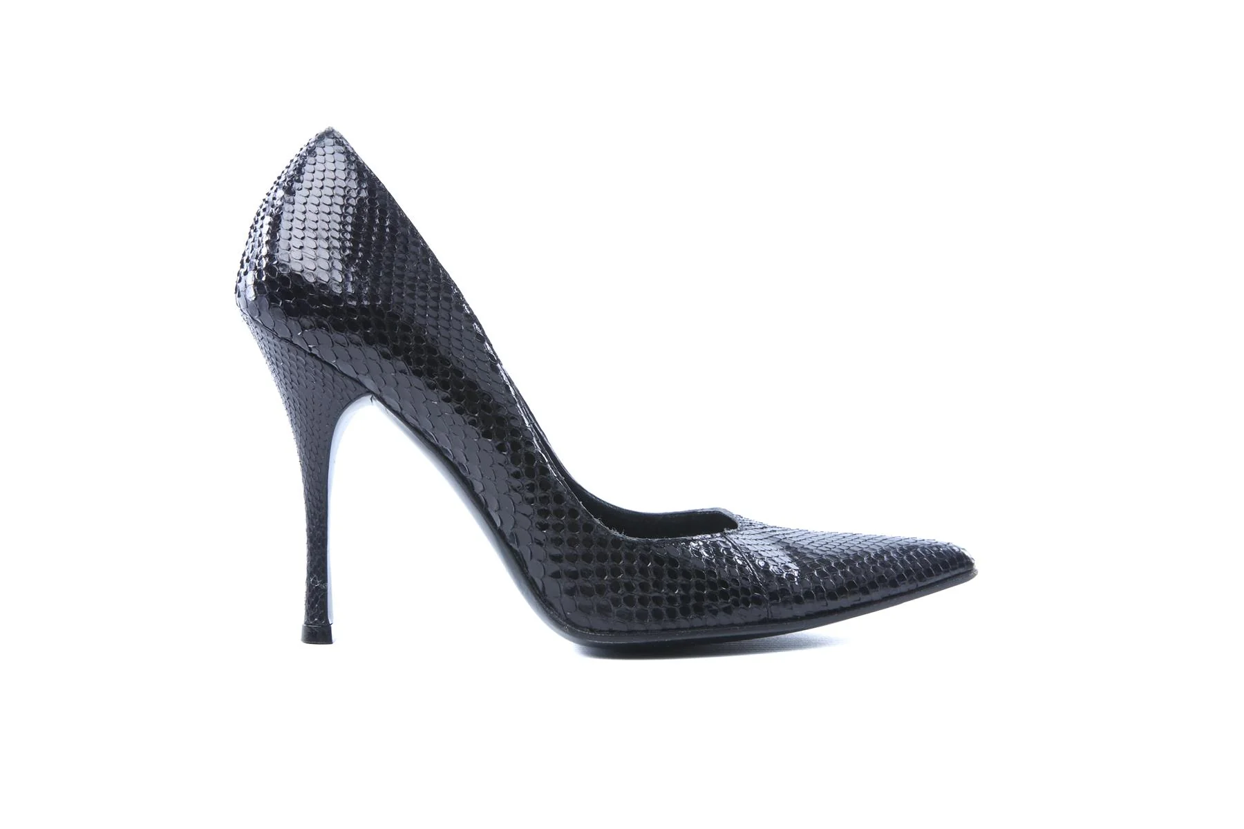 GUCCI BLACK SNAKESKIN PUMPS US 7.5 UK 4.5 EU 37.5 - Image 2