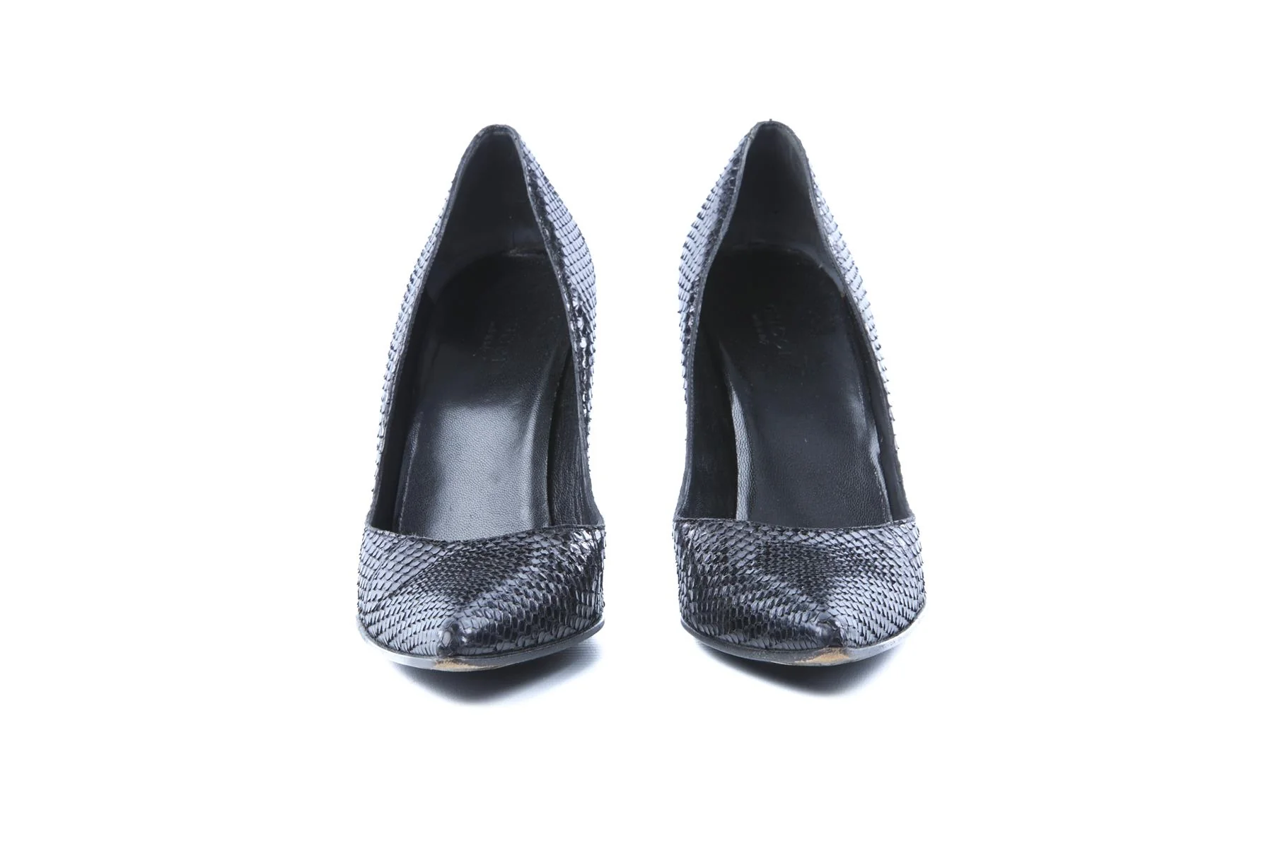 GUCCI BLACK SNAKESKIN PUMPS US 7.5 UK 4.5 EU 37.5 - Image 3