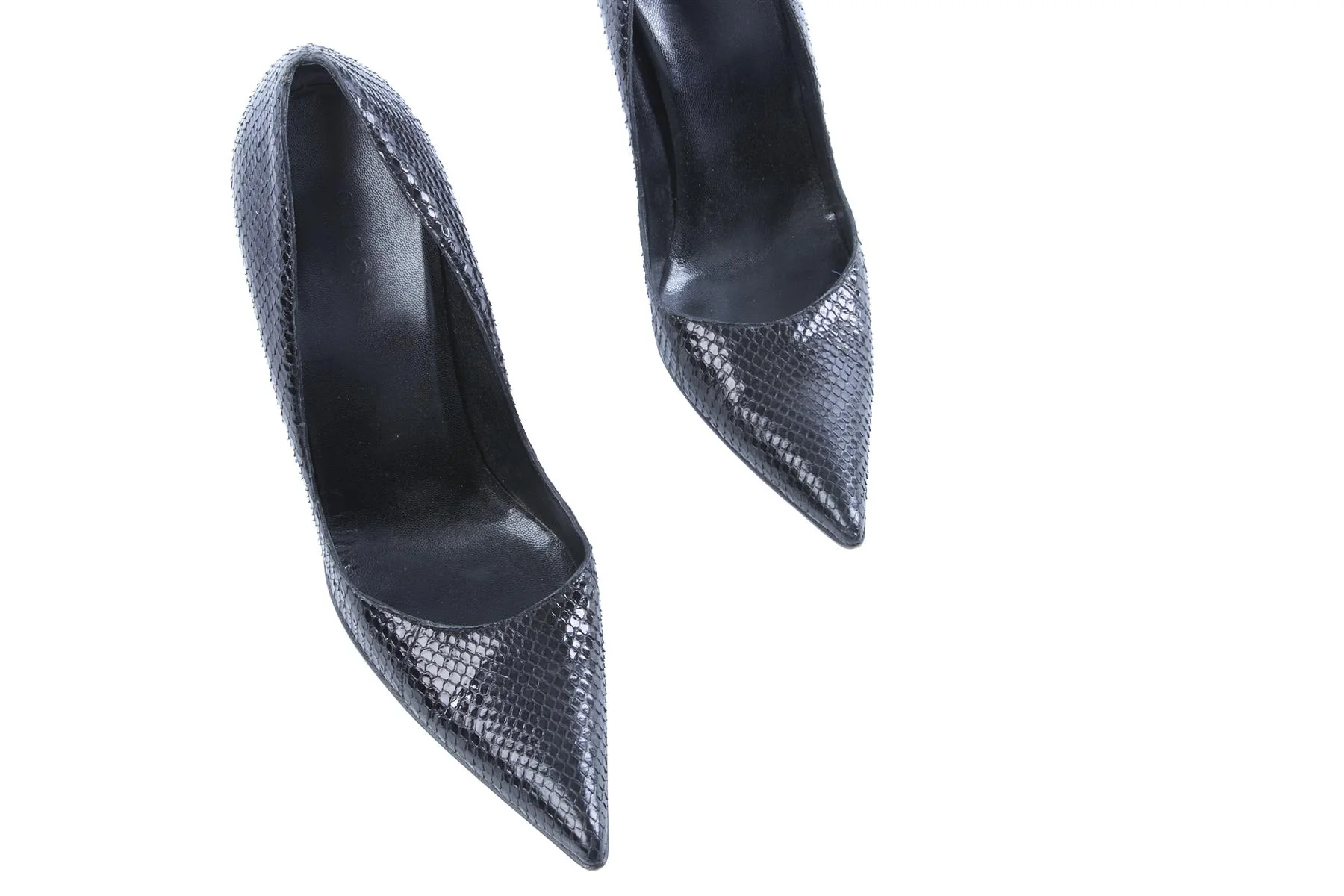 GUCCI BLACK SNAKESKIN PUMPS US 7.5 UK 4.5 EU 37.5 - Image 4