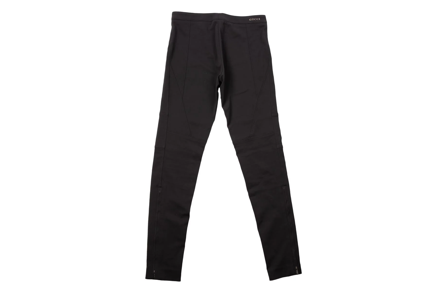 GUCCI BLACK VINTAGE JERSEY SKINNY PANTS IT 38 UK 6 - Image 4