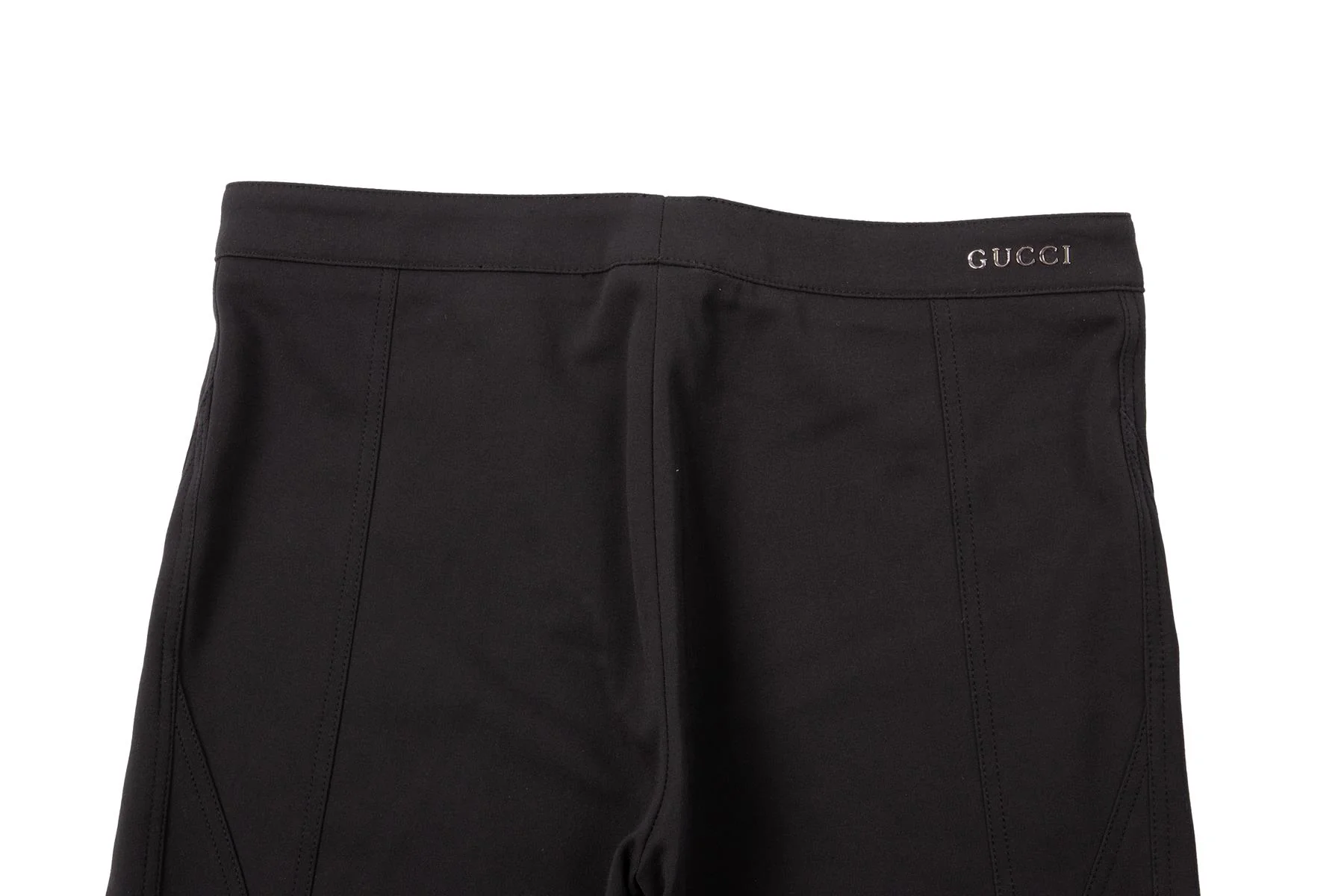 GUCCI BLACK VINTAGE JERSEY SKINNY PANTS IT 38 UK 6 - Image 5