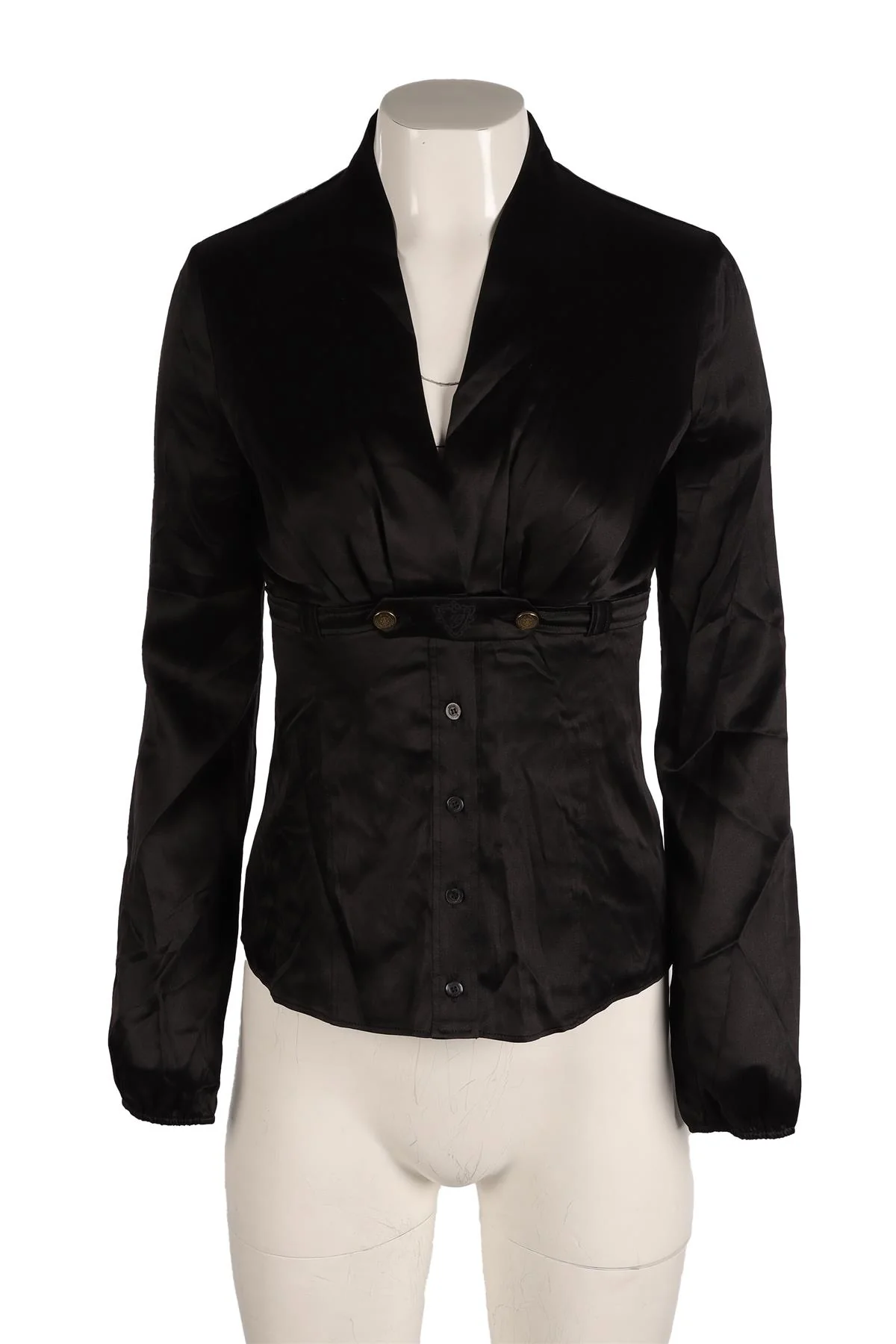 GUCCI BLACK VINTAGE JERSEY TOP IT 38 UK 6 - Image 2