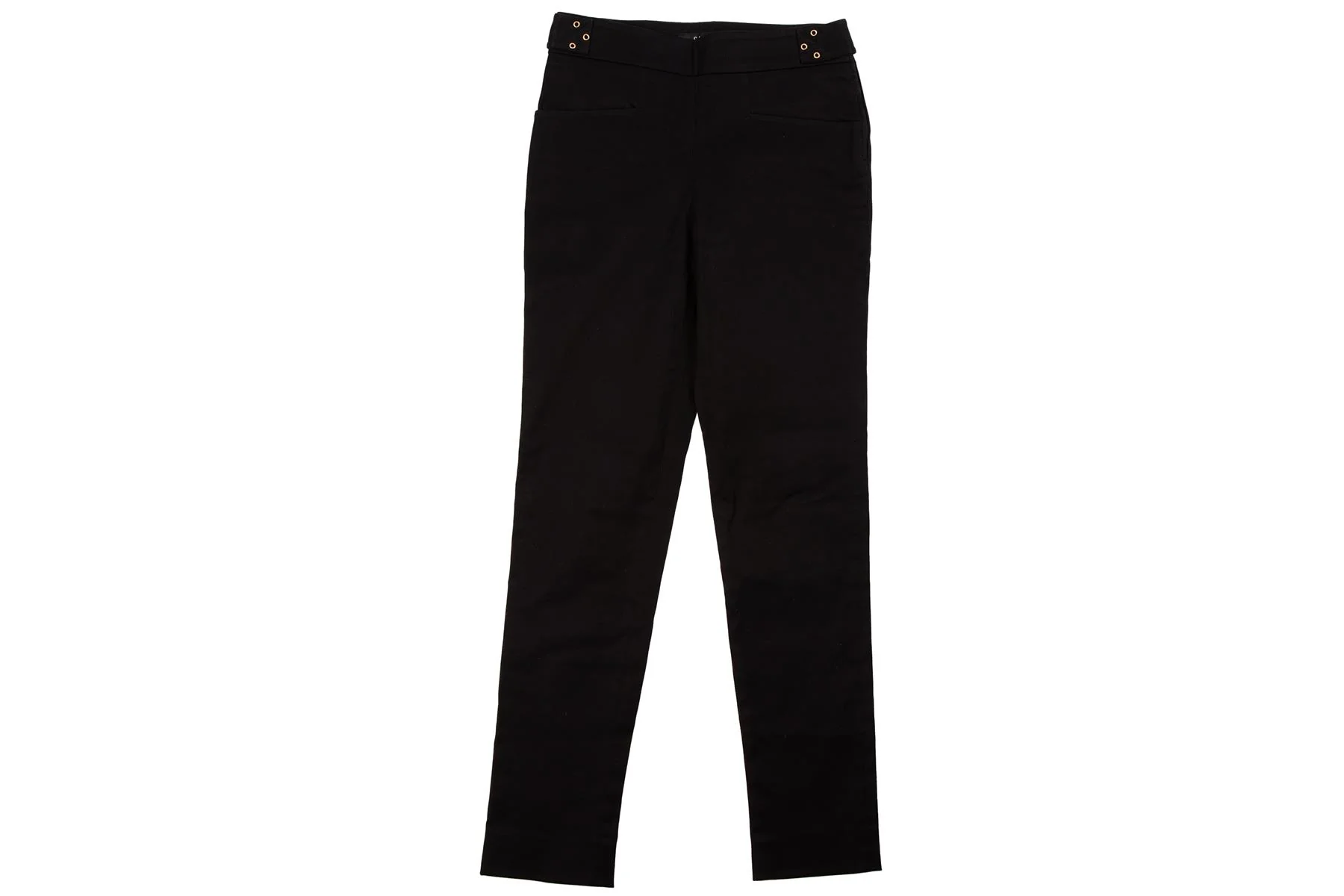 GUCCI BLACK VINTAGE WOOL STRAIGHT LEG PANTS IT 38 UK 6 - Image 2
