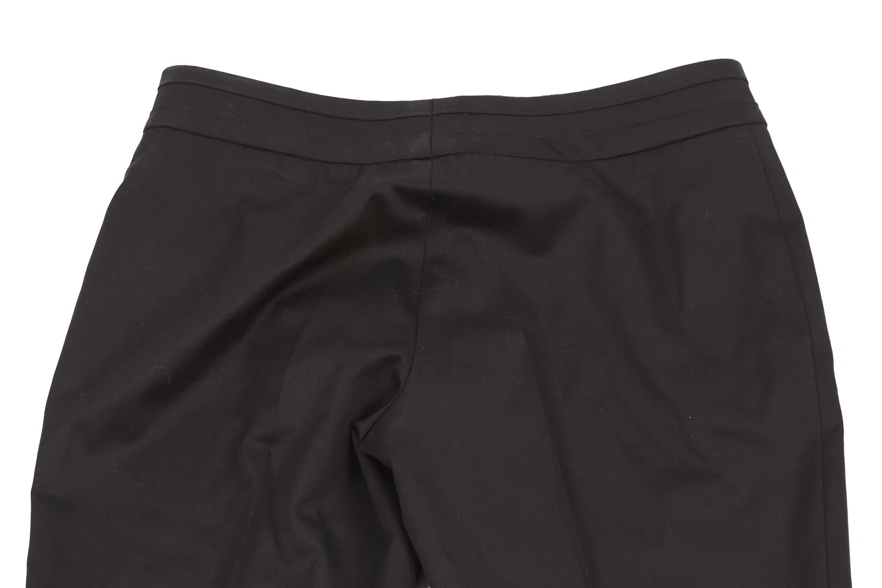 GUCCI BLACK VINTAGE WOOL STRAIGHT LEG PANTS IT 38 UK 6 - Image 5