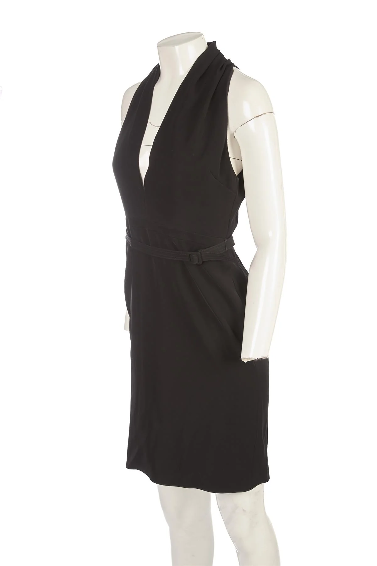 GUCCI BLACK WOVEN MIDI DRESS IT 42 UK 10 - Image 3