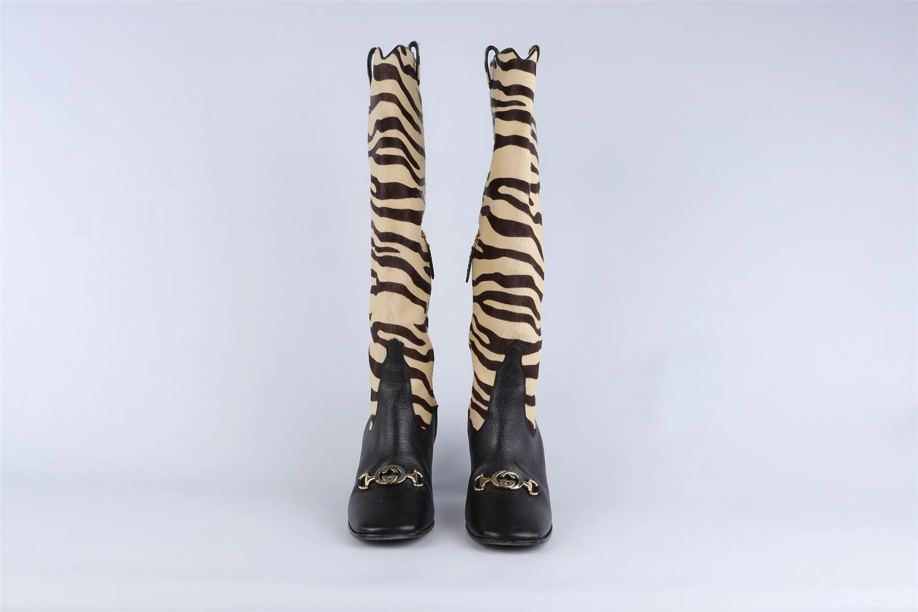 GUCCI BLACK ZUMI LEATHER KNEE HIGH BOOTS EU 40 UK 7 US 10 - Image 3