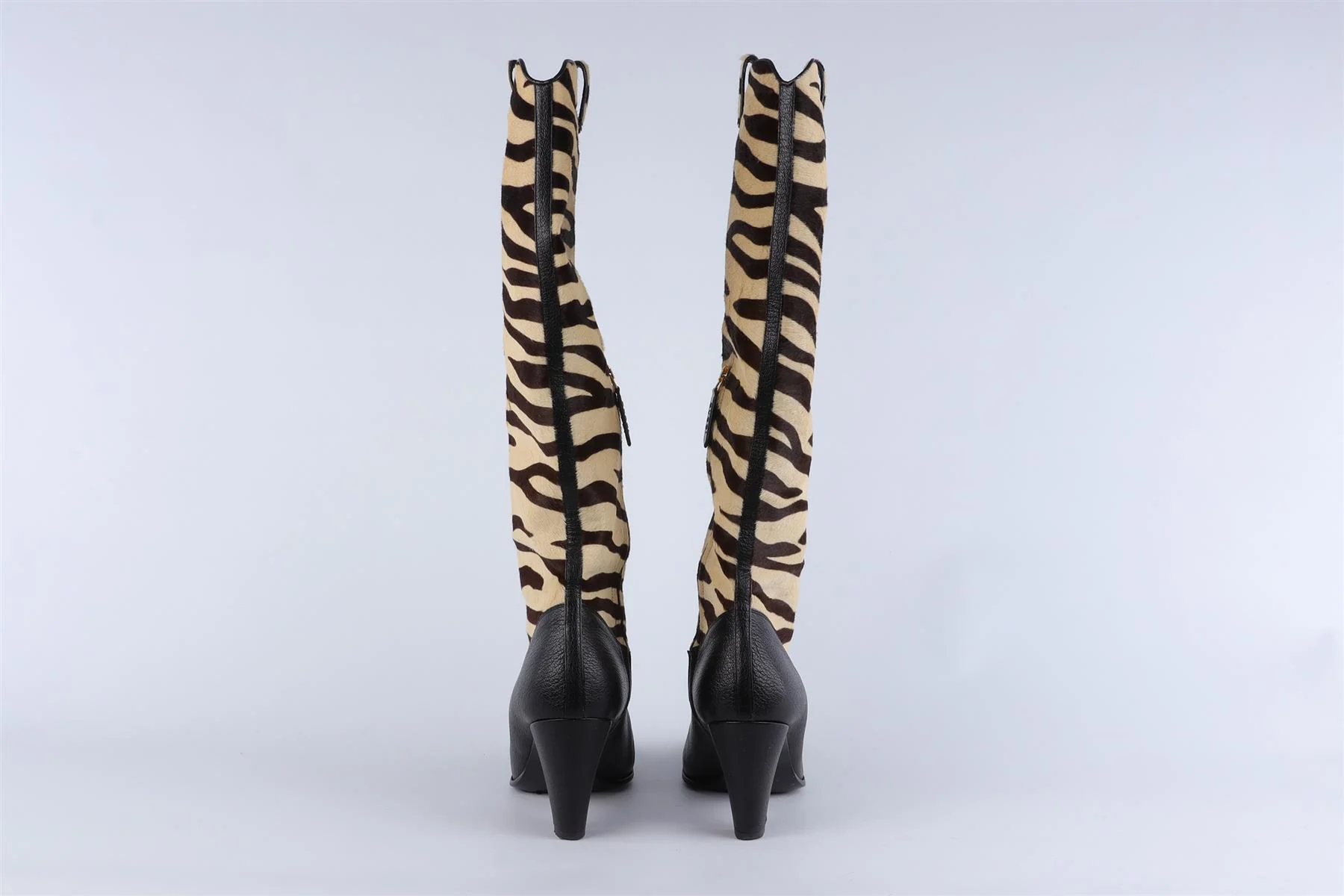 GUCCI BLACK ZUMI LEATHER KNEE HIGH BOOTS EU 40 UK 7 US 10 - Image 5