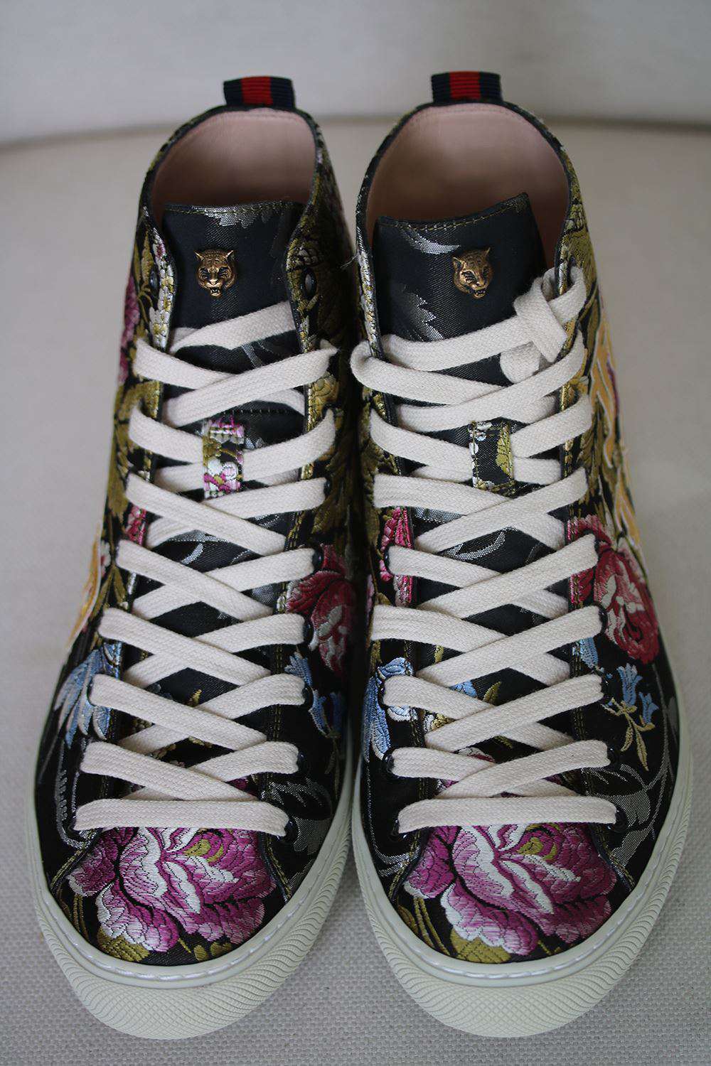 GUCCI BLIND FOR LOVE FLORAL EMBROIDERED HIGH-TOP SNEAKERS EU 37.5 UK 4.5 US 7.5 - Image 2