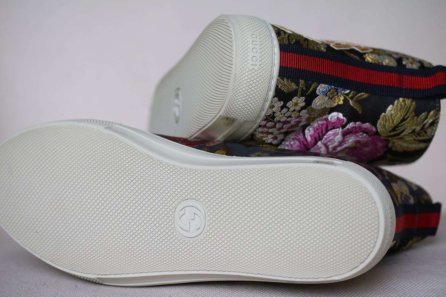 GUCCI BLIND FOR LOVE FLORAL EMBROIDERED HIGH-TOP SNEAKERS EU 37.5 UK 4.5 US 7.5 - Image 6