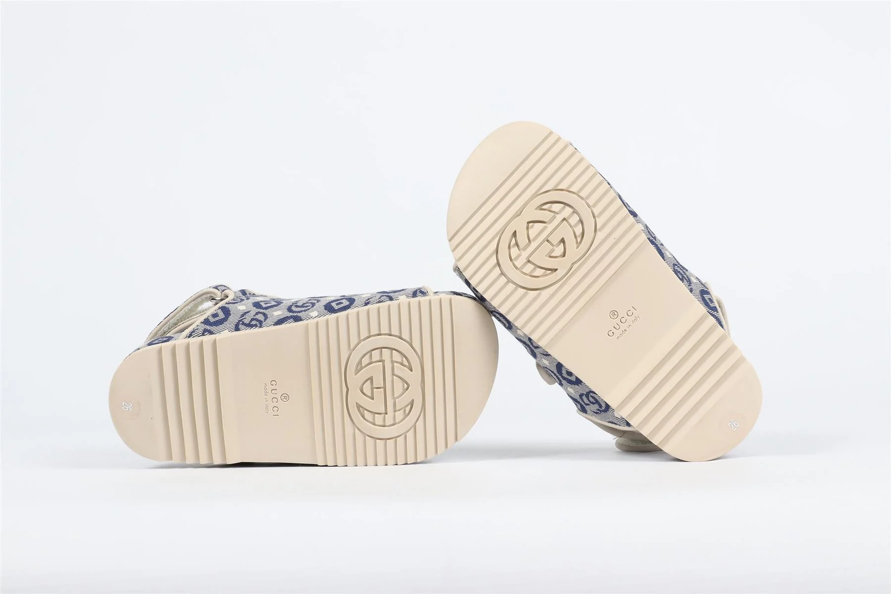 GUCCI BLUE KIDS GIRLS GG CANVAS SANDALS EU 26 UK 8.5 US 9.5 - Image 5