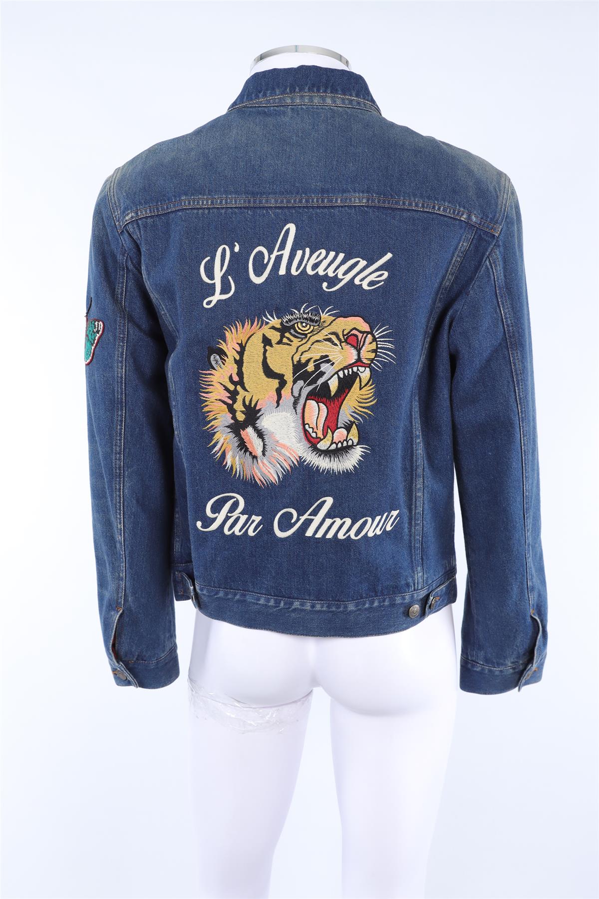 GUCCI BLUE MEN'S DENIM JACKET IT 52 UK/US 42 - Image 4