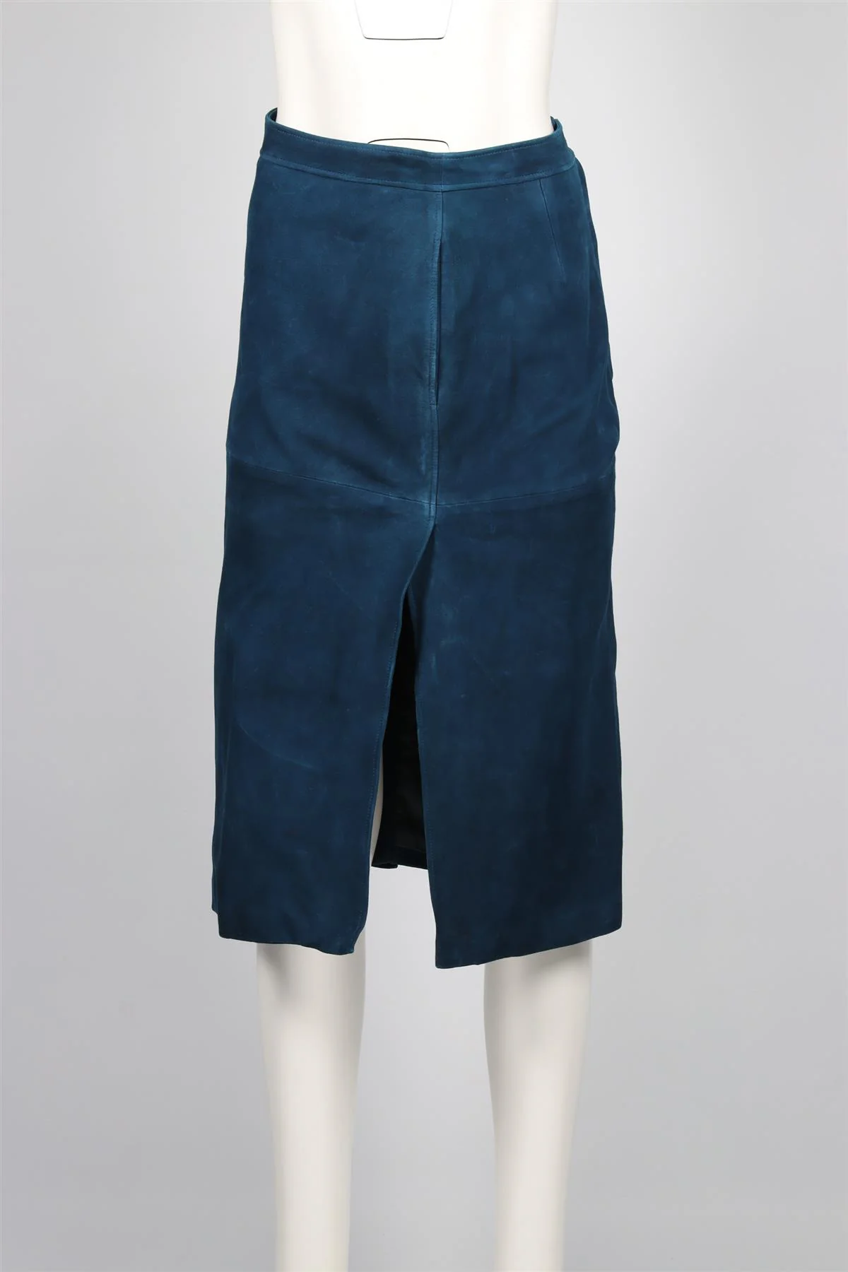 GUCCI BLUE SUEDE MIDI DRESS IT 40 UK 8 - Image 2