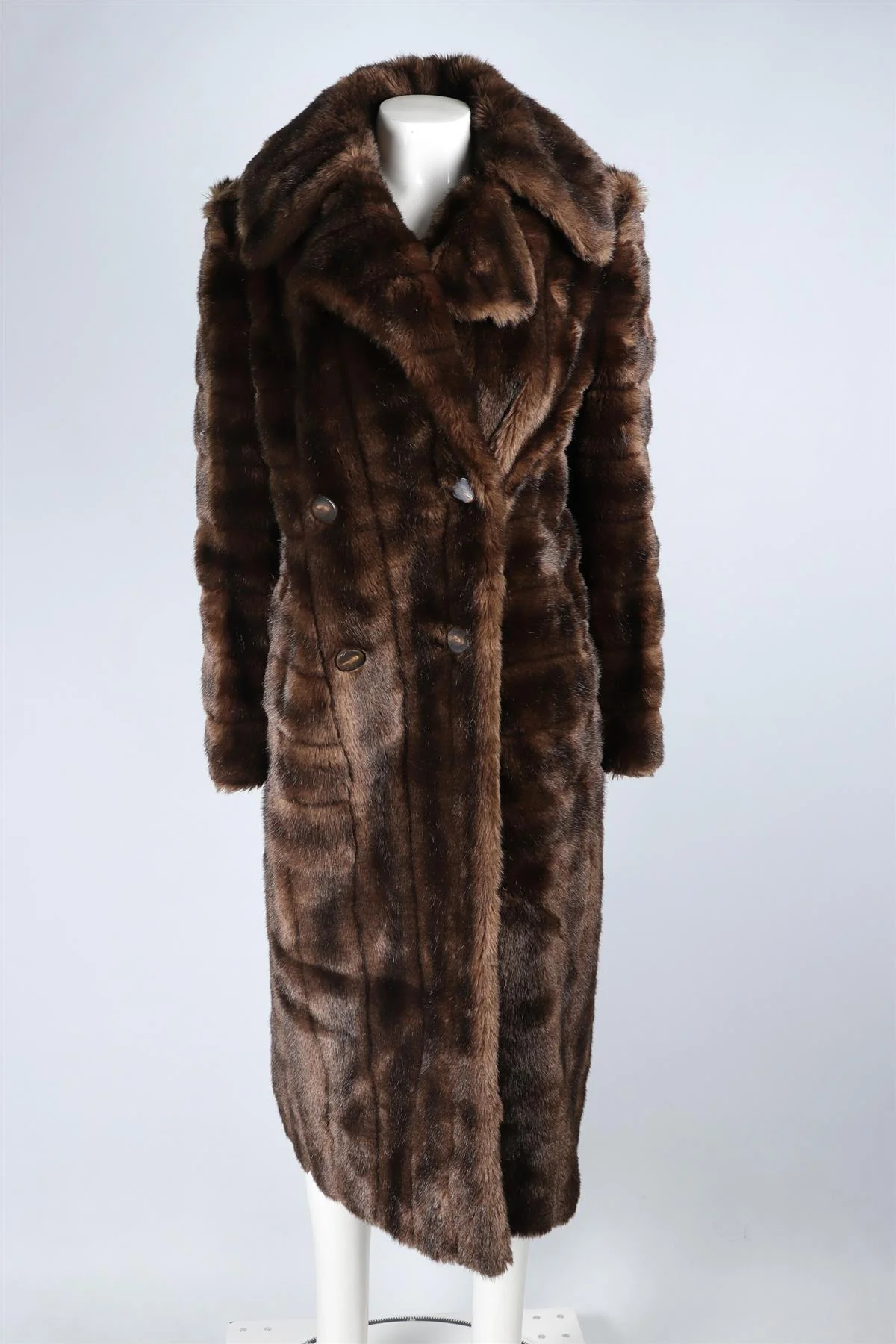 GUCCI BROWN FAUX FUR COAT IT 46 UK 14 - Image 2
