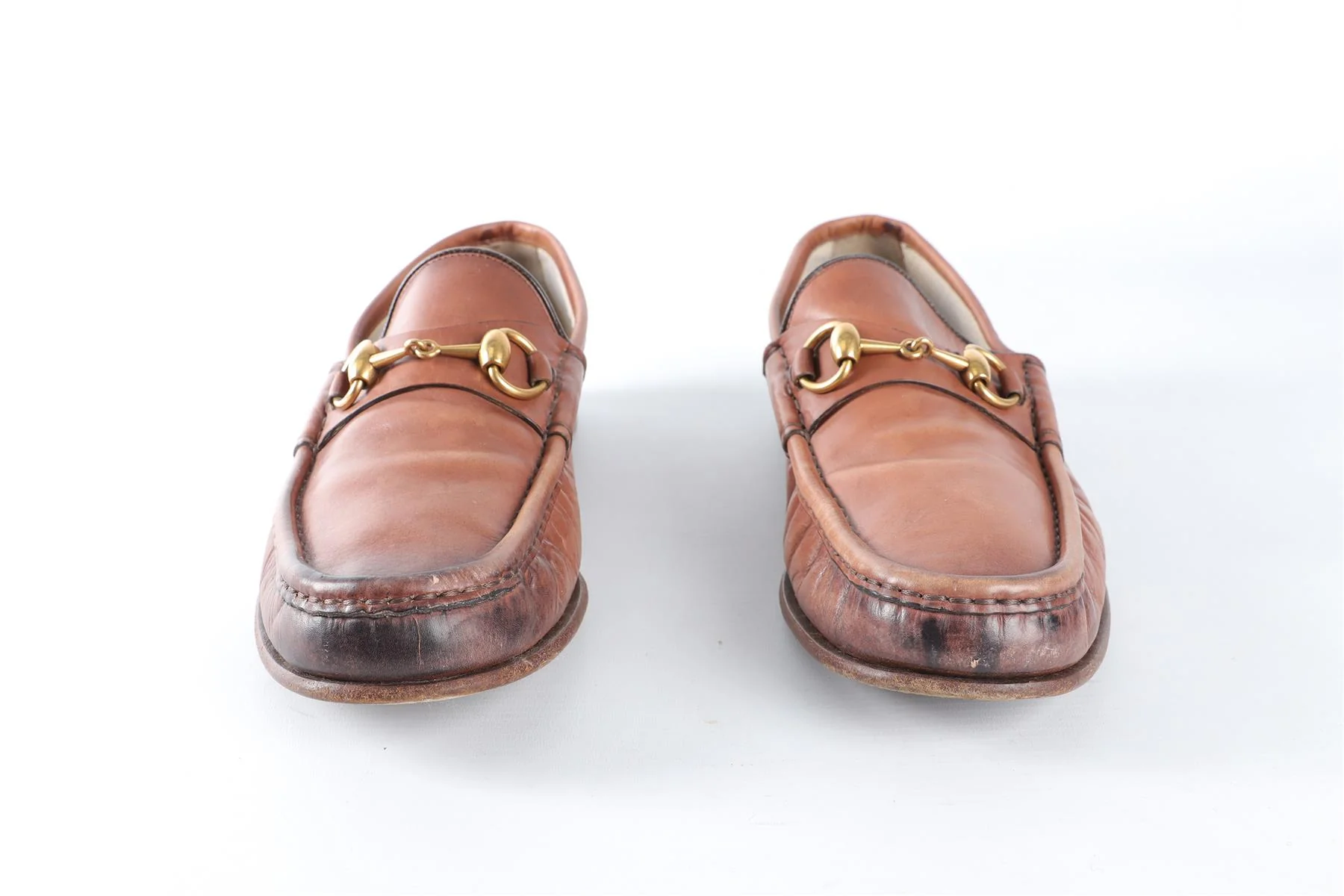 GUCCI BROWN MEN'S 1953 LEATHER LOAFERS UK 7 EU 41 US 8 - Image 3