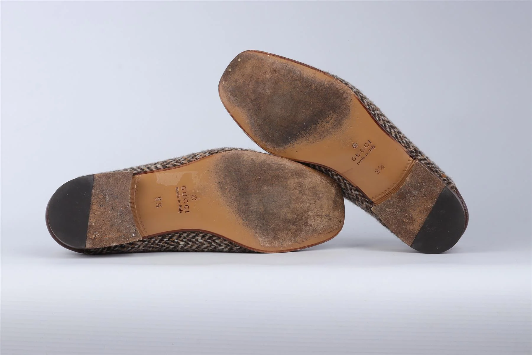 GUCCI BROWN MEN'S HORSEBIT TWEED LOAFERS EU 43.5 UK 9.5 US 10.5 - Image 6
