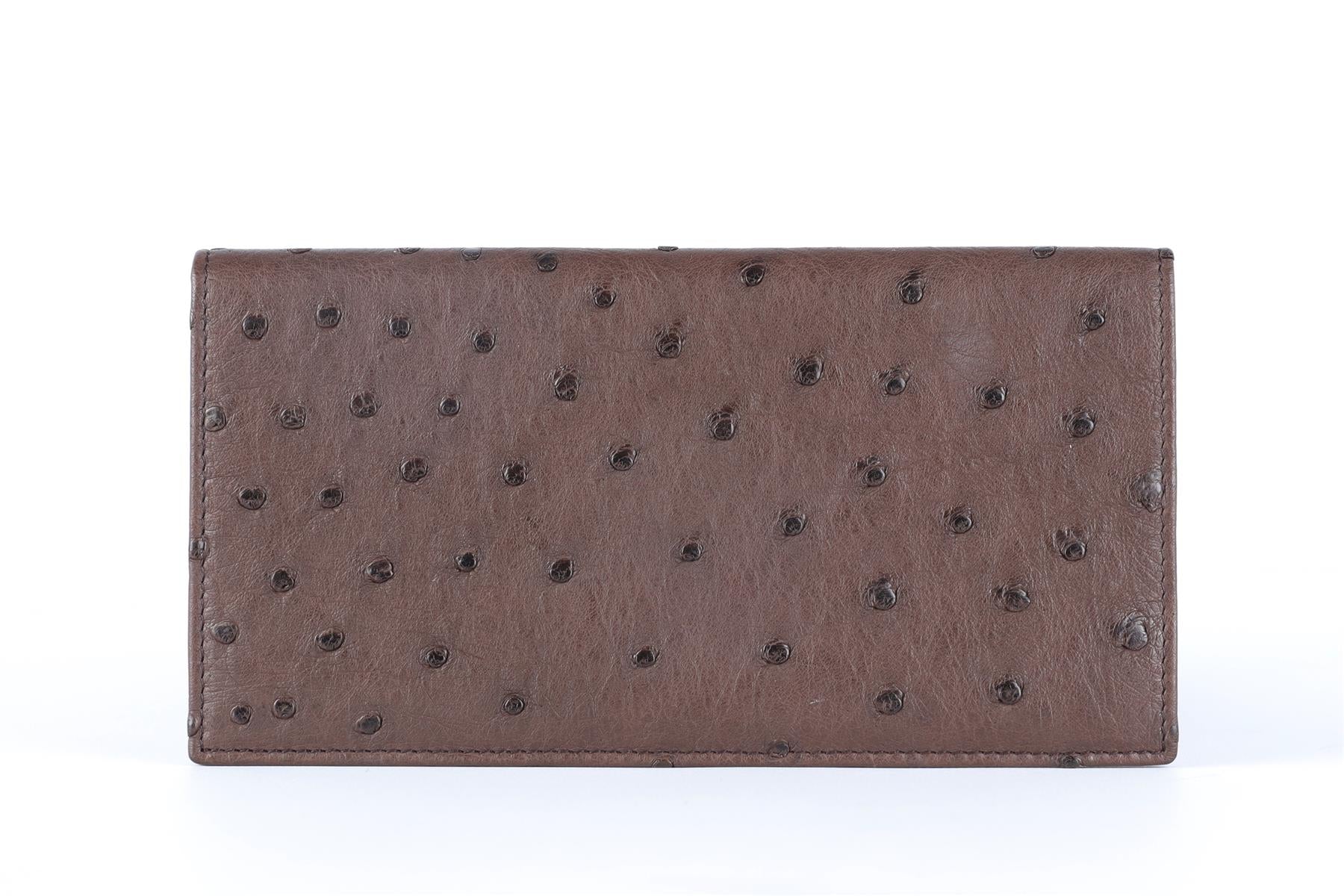 GUCCI BROWN OSTRICH LEATHER WALLET - Image 2