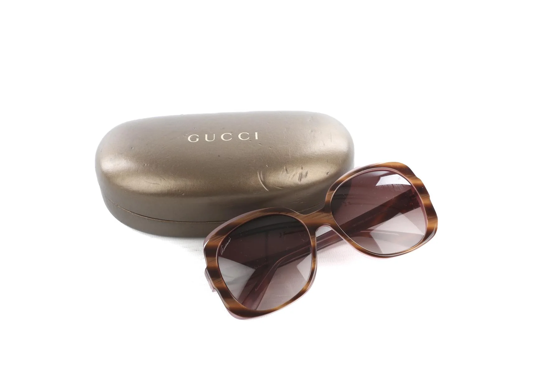 Gucci Brown Square Frame Acetate Sunglasses - Image 8