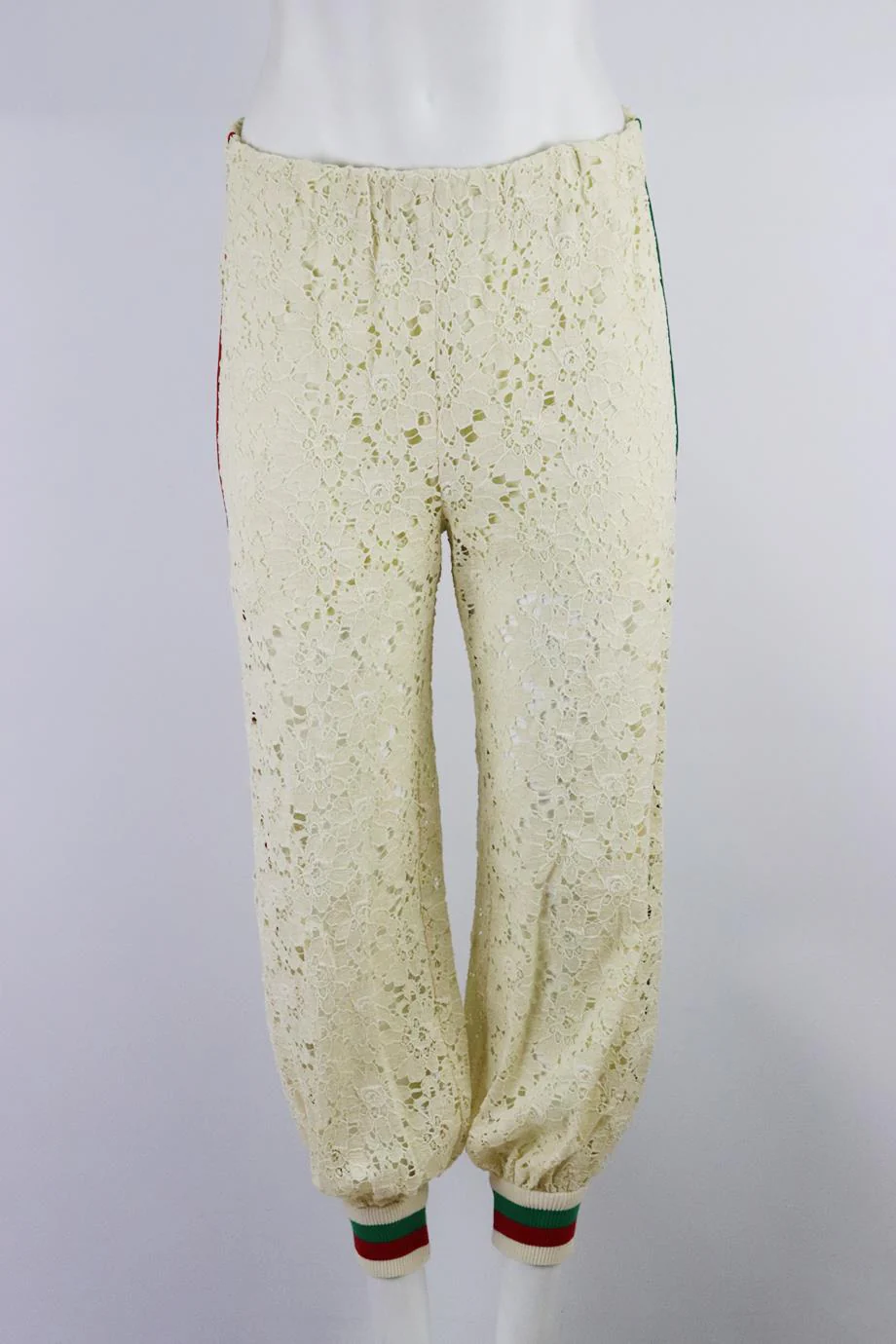 GUCCI CORDED LACE TRACK PANTS IT 38 UK 6 - Image 2